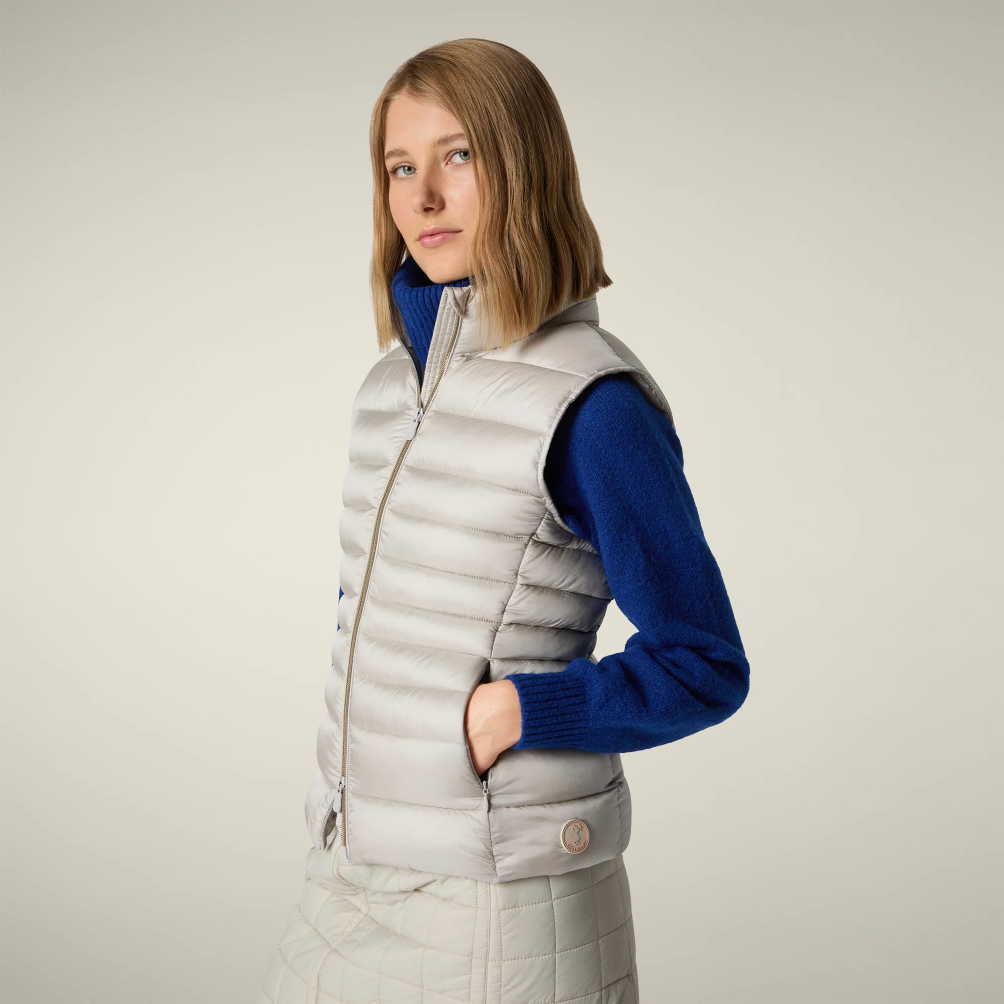 Women's Animal free puffer Vest Lynn in rainy beige