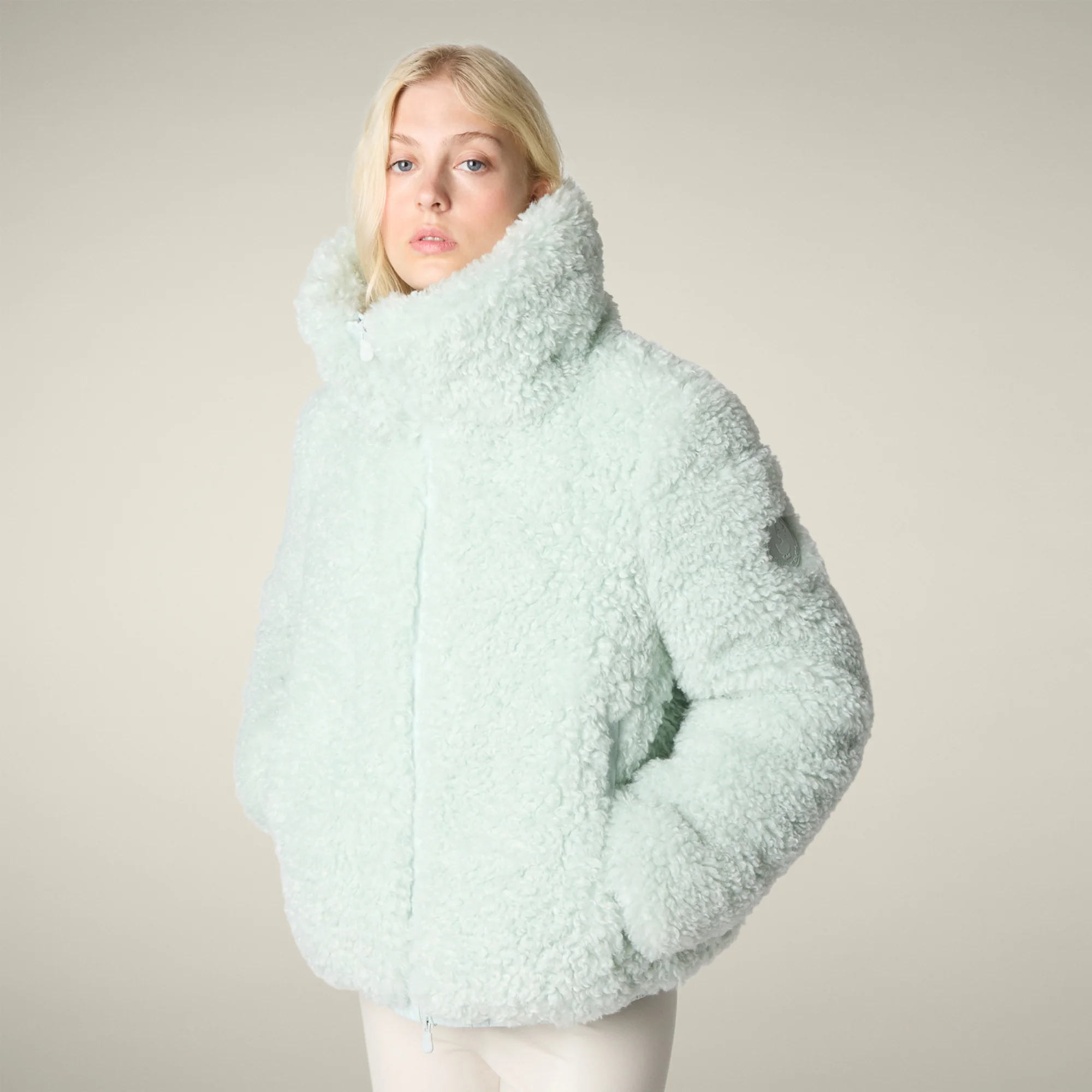 Women's Kennie Faux Fur Jacket in Glacier Blue