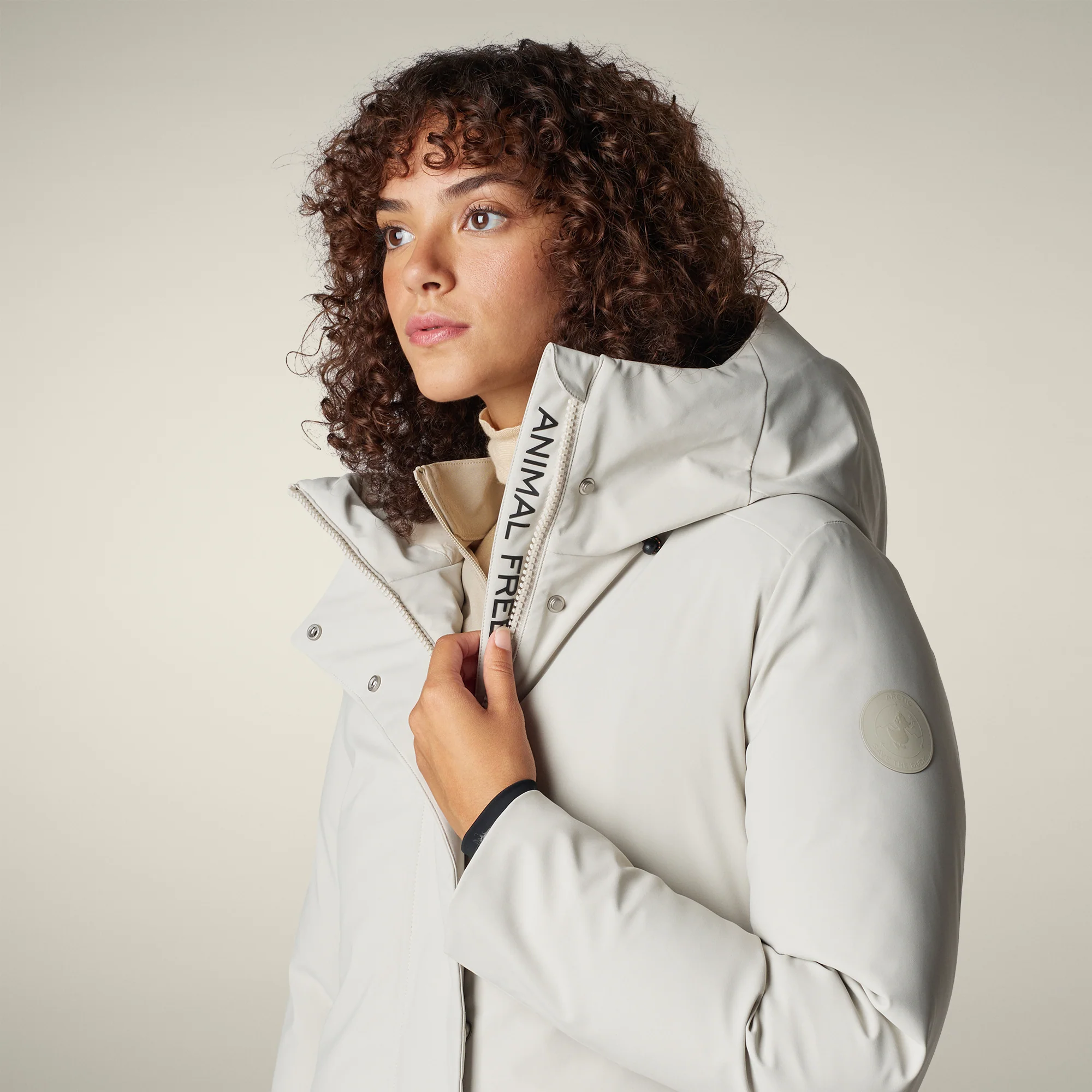 Women's parka sienna  in rainy beige