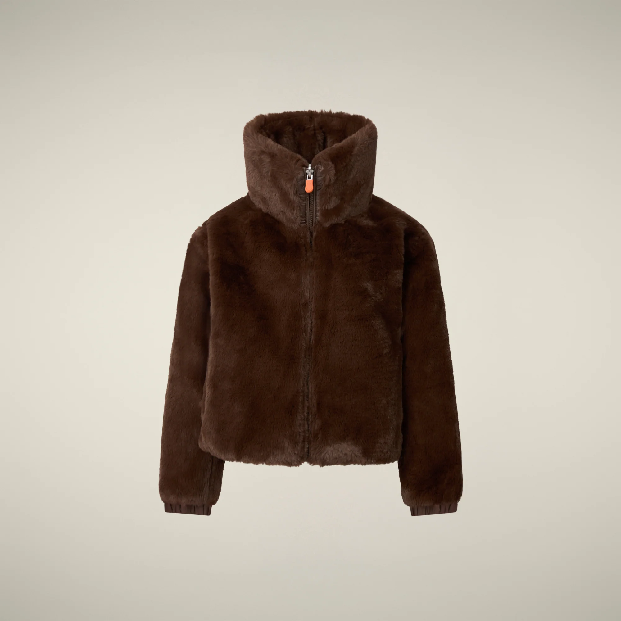 Girls' Reversible Faux Fur Jacket Ceri in Teddy Brown