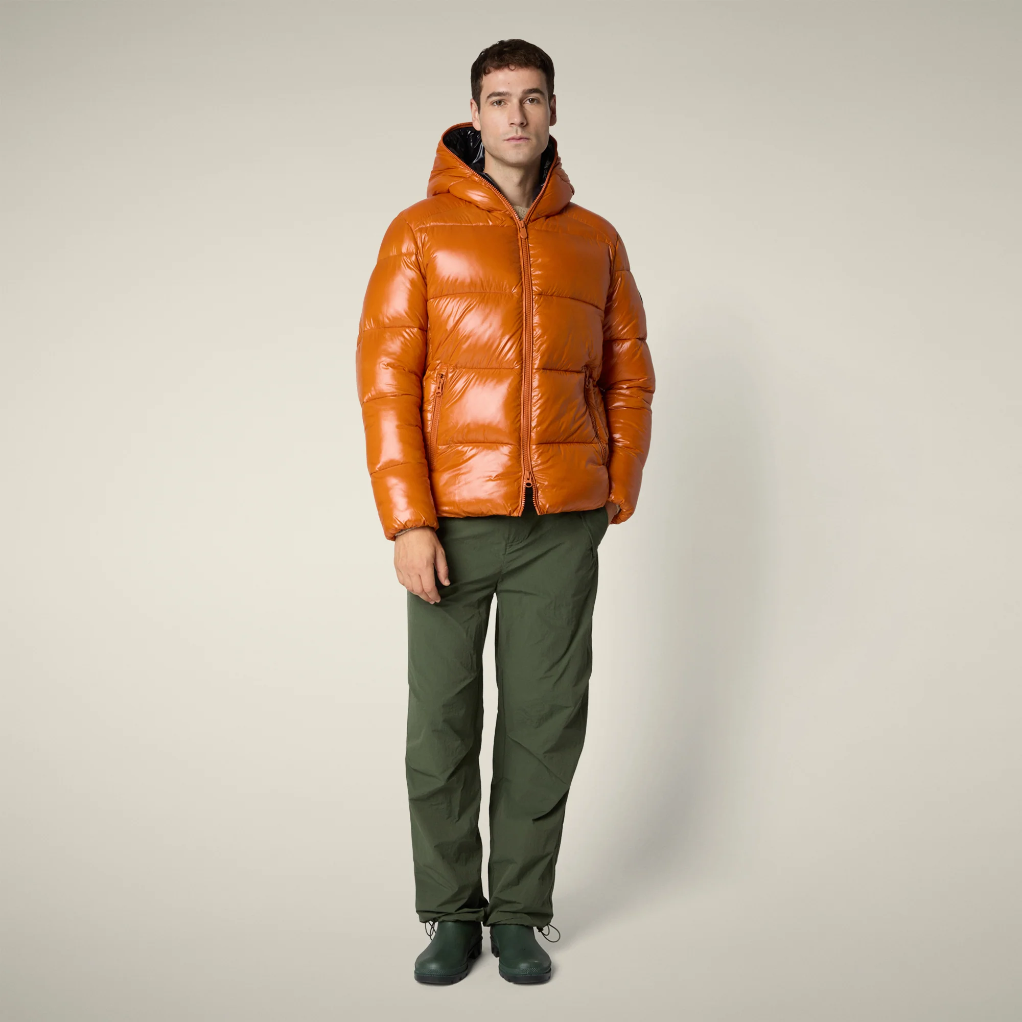 Men's animal free puffer jacket Edgard in fox brown