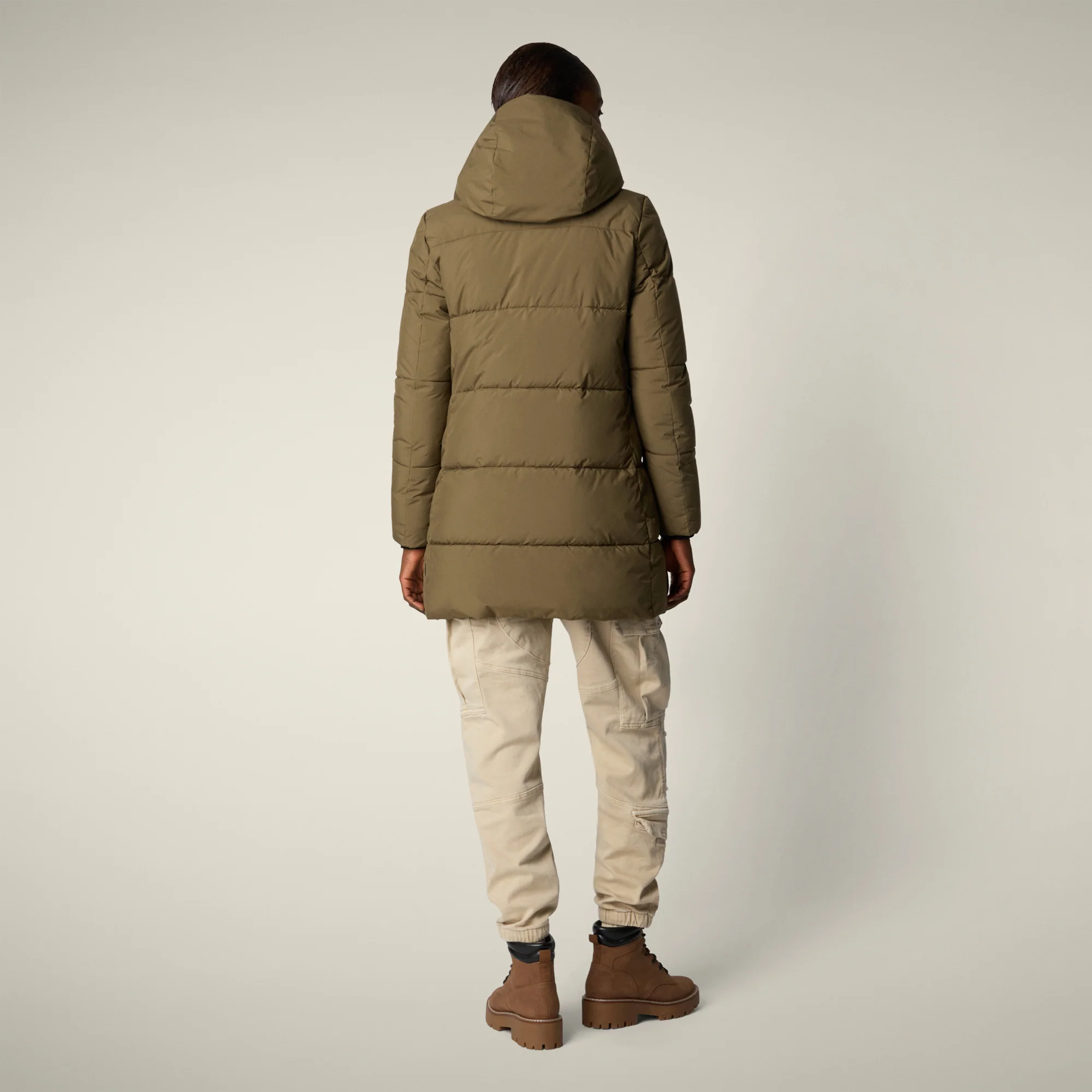 Women's Parka Bethany in Bark Green