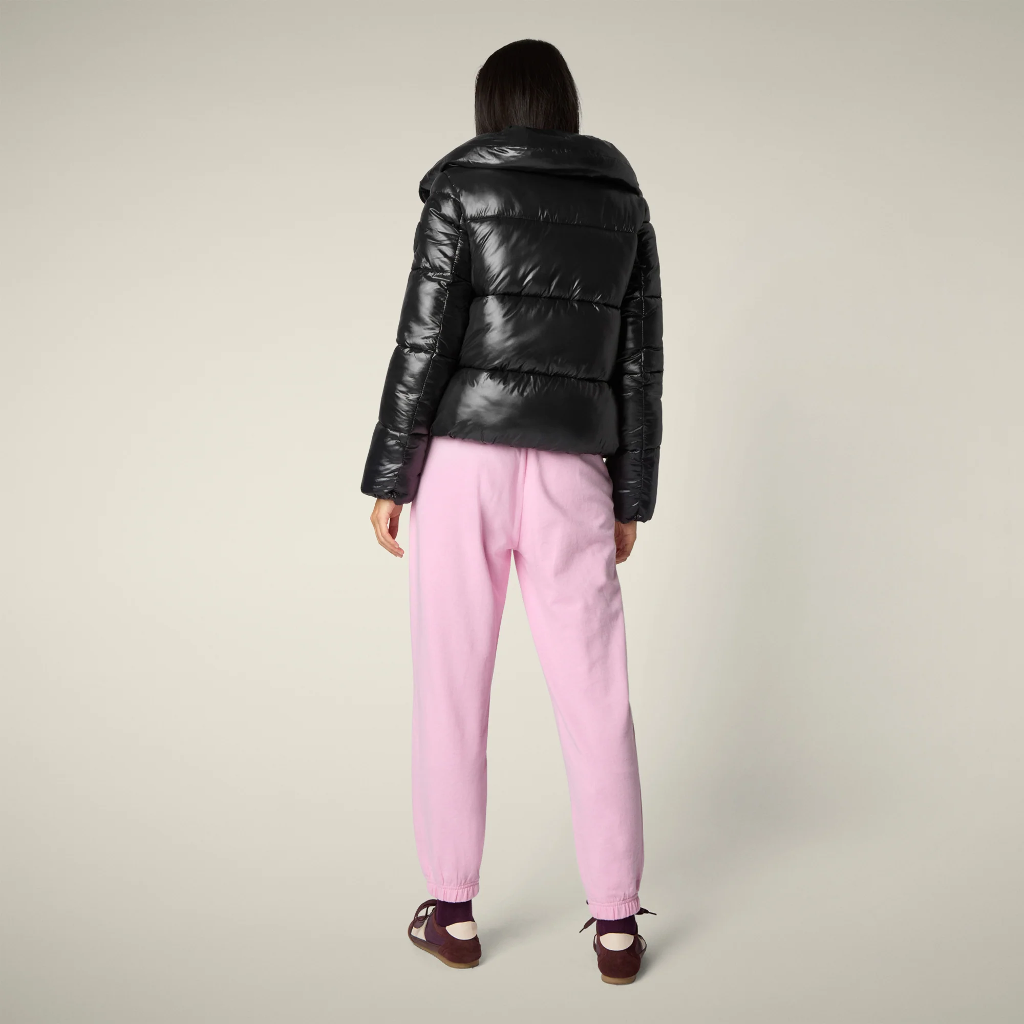 Women's Animal free puffer Jacket Isla in Black