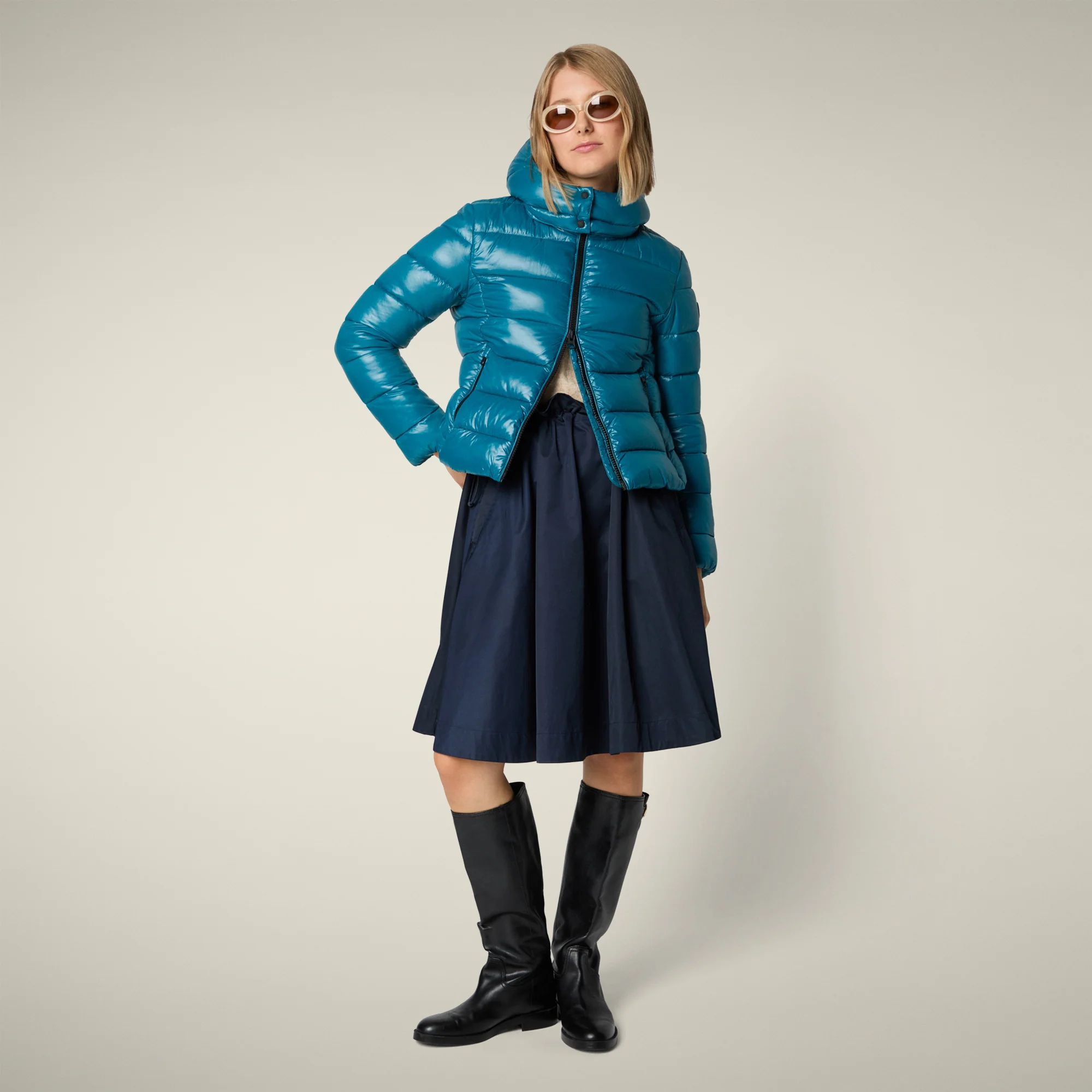 Women's Animal free puffer Jacket Cosmary in horizon blue