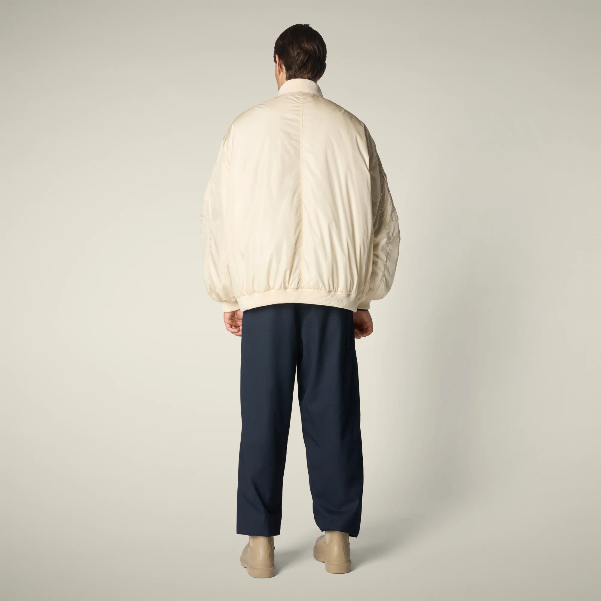 Unisex bomber jacket Usher in marzipan cream