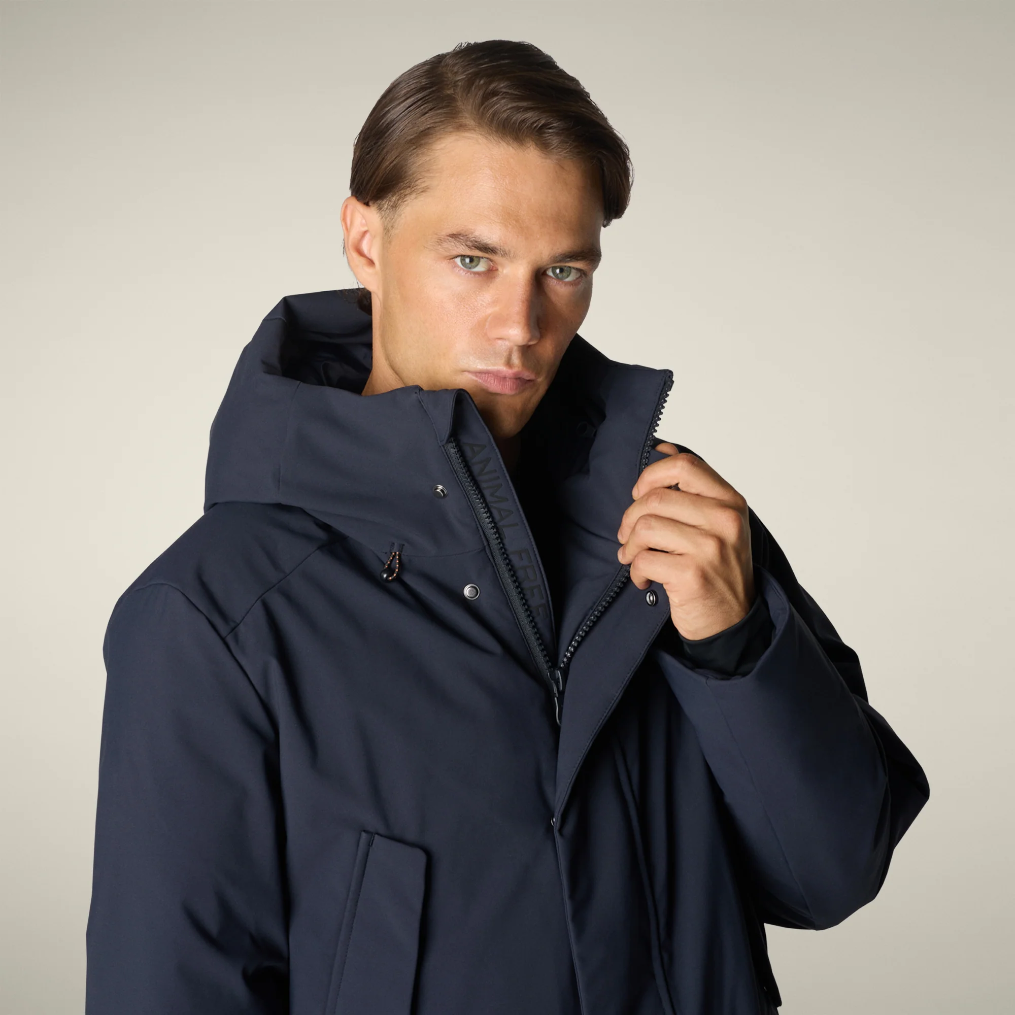 Men's parka elon  in blue black