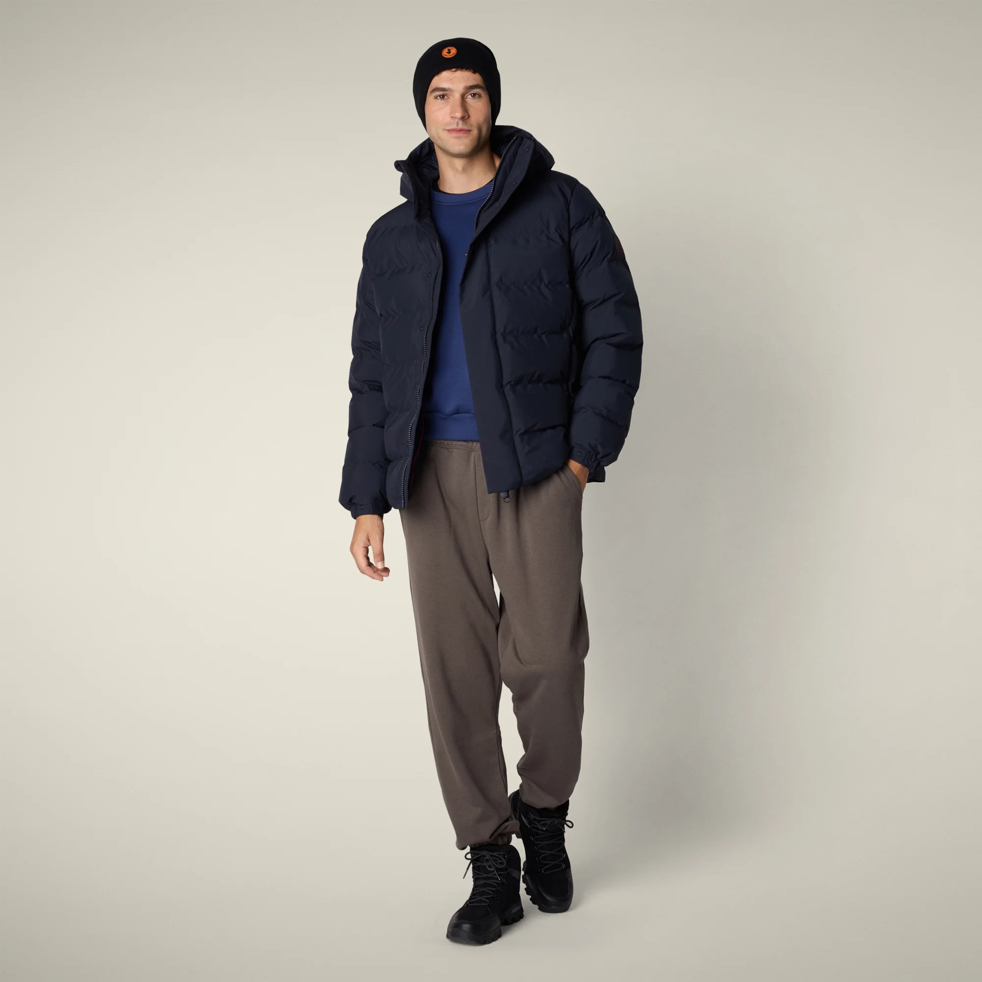 Men's Parka Leland in Blue Black