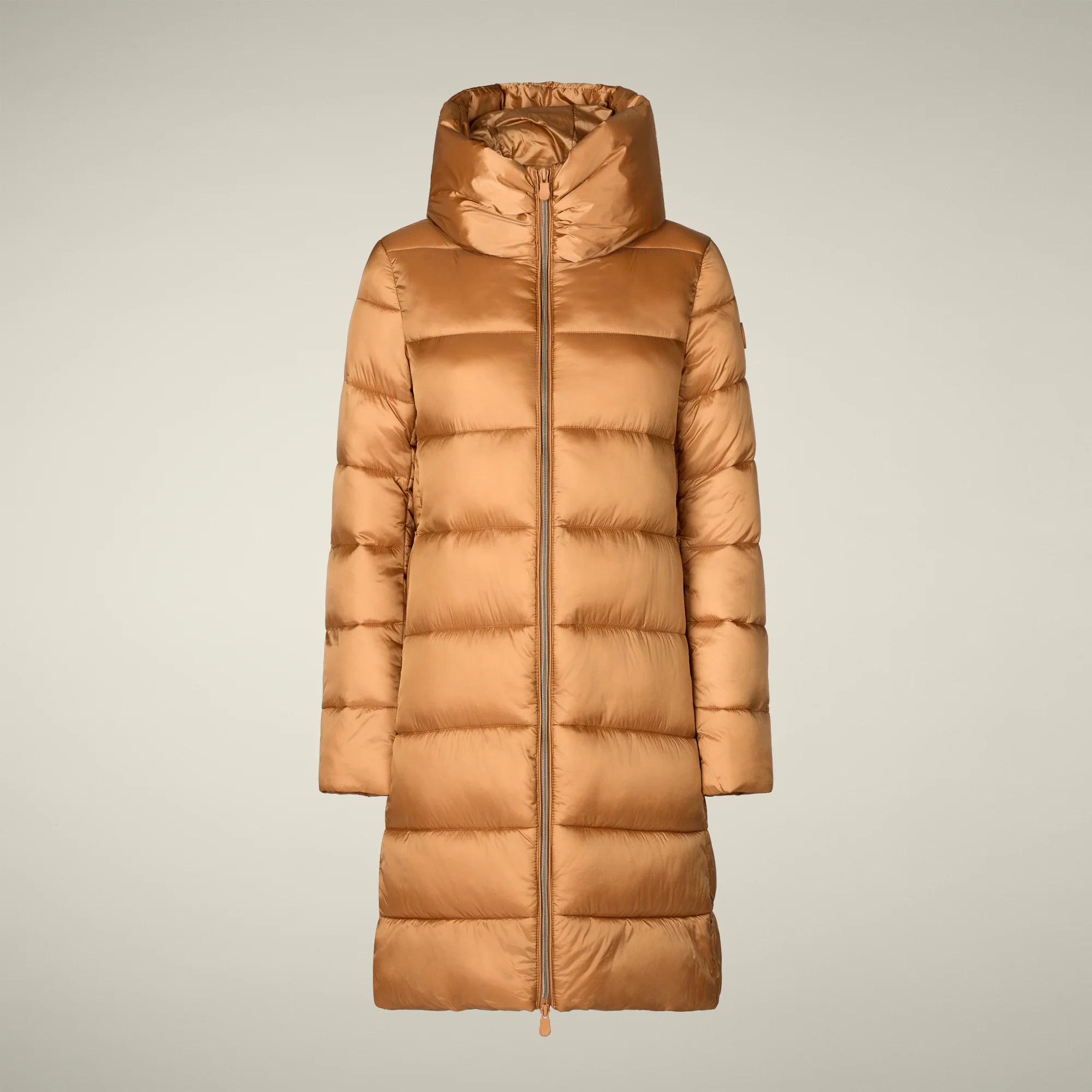 Women's Animal free puffer Coat Lysa in Toffee Brown