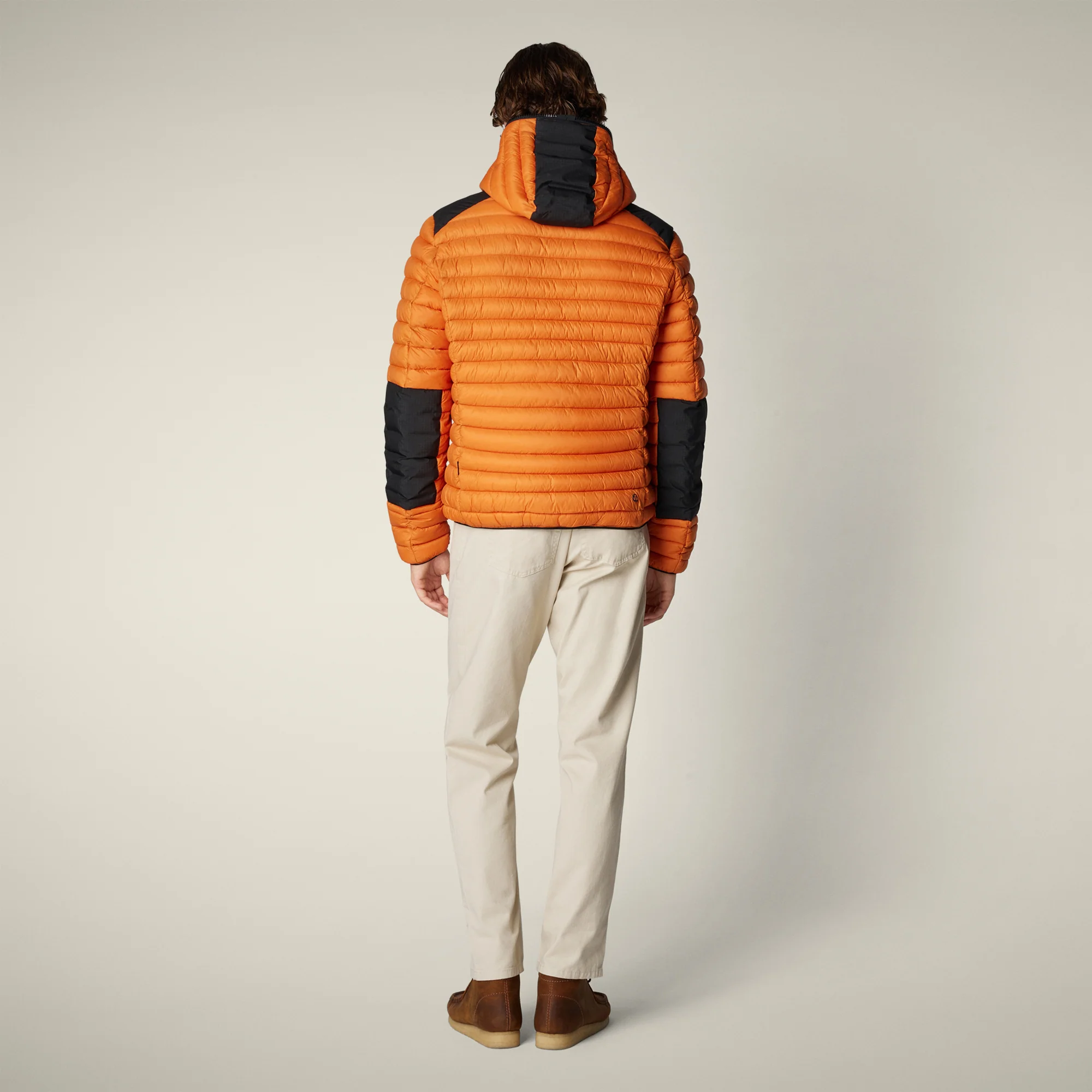Men's Animal free puffer Jacket Jelep in Amber Orange
