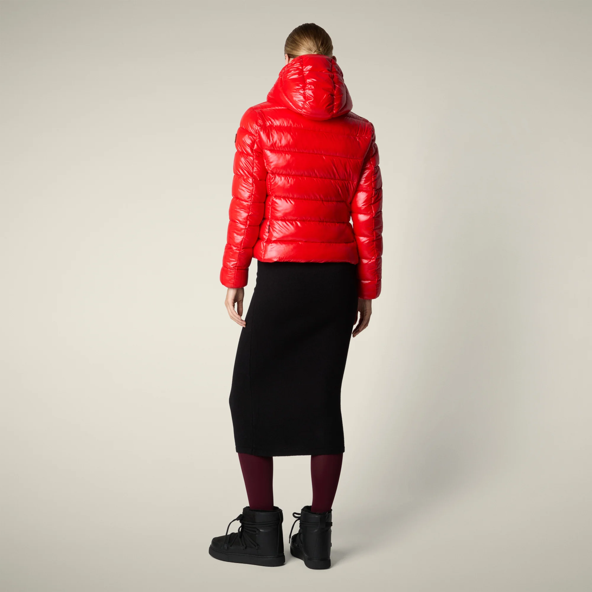 Women's Animal free puffer Jacket Cosmary in fiery red
