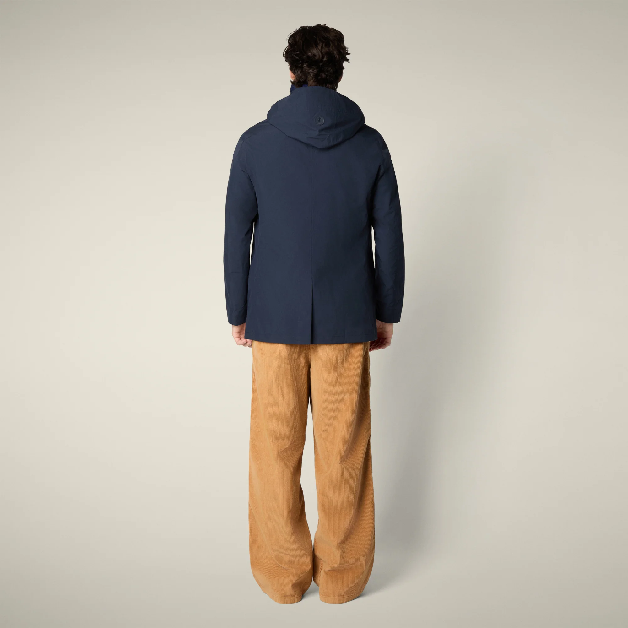 Men's Raincoat Benjamin in Blue Black