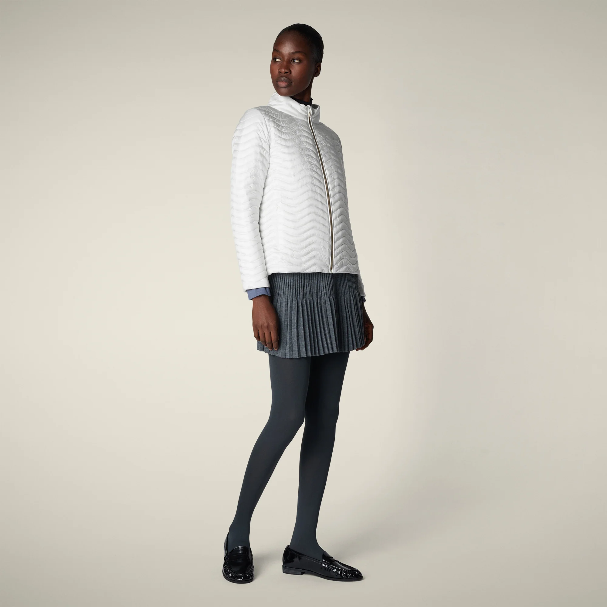 Women's Animal free puffer Jacket Pearl in Off White