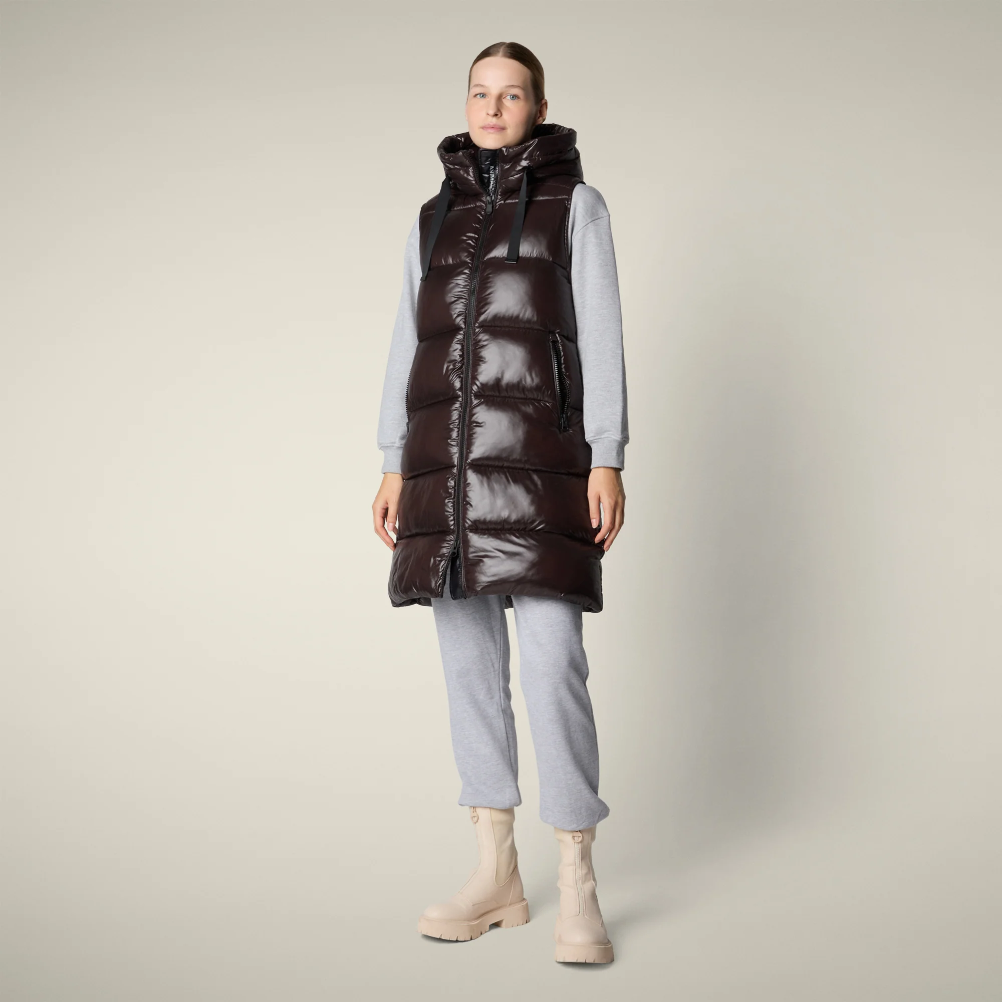 Women's Vest IRIA in brown black