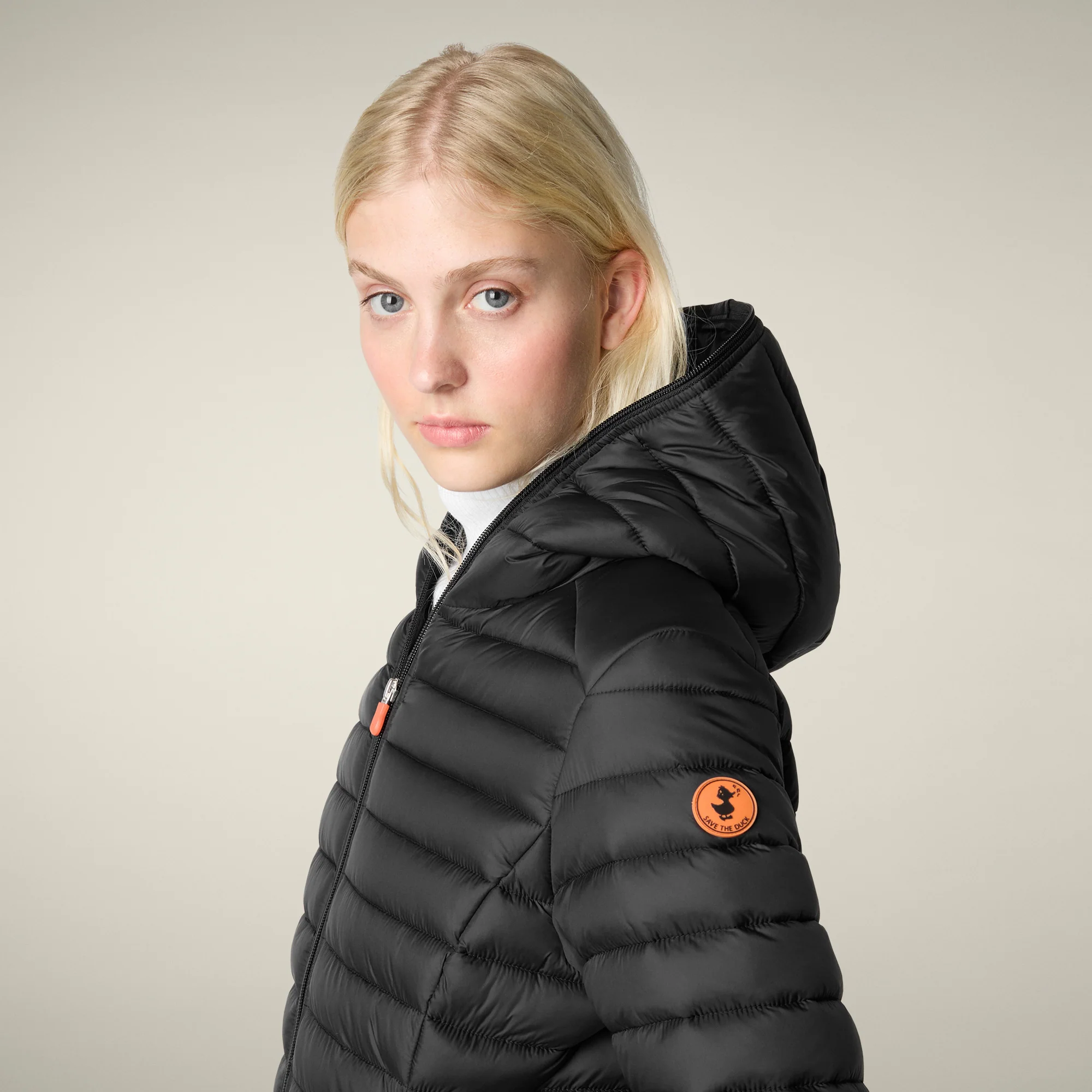 Women's Animal free puffer Jacket Daisy in Black