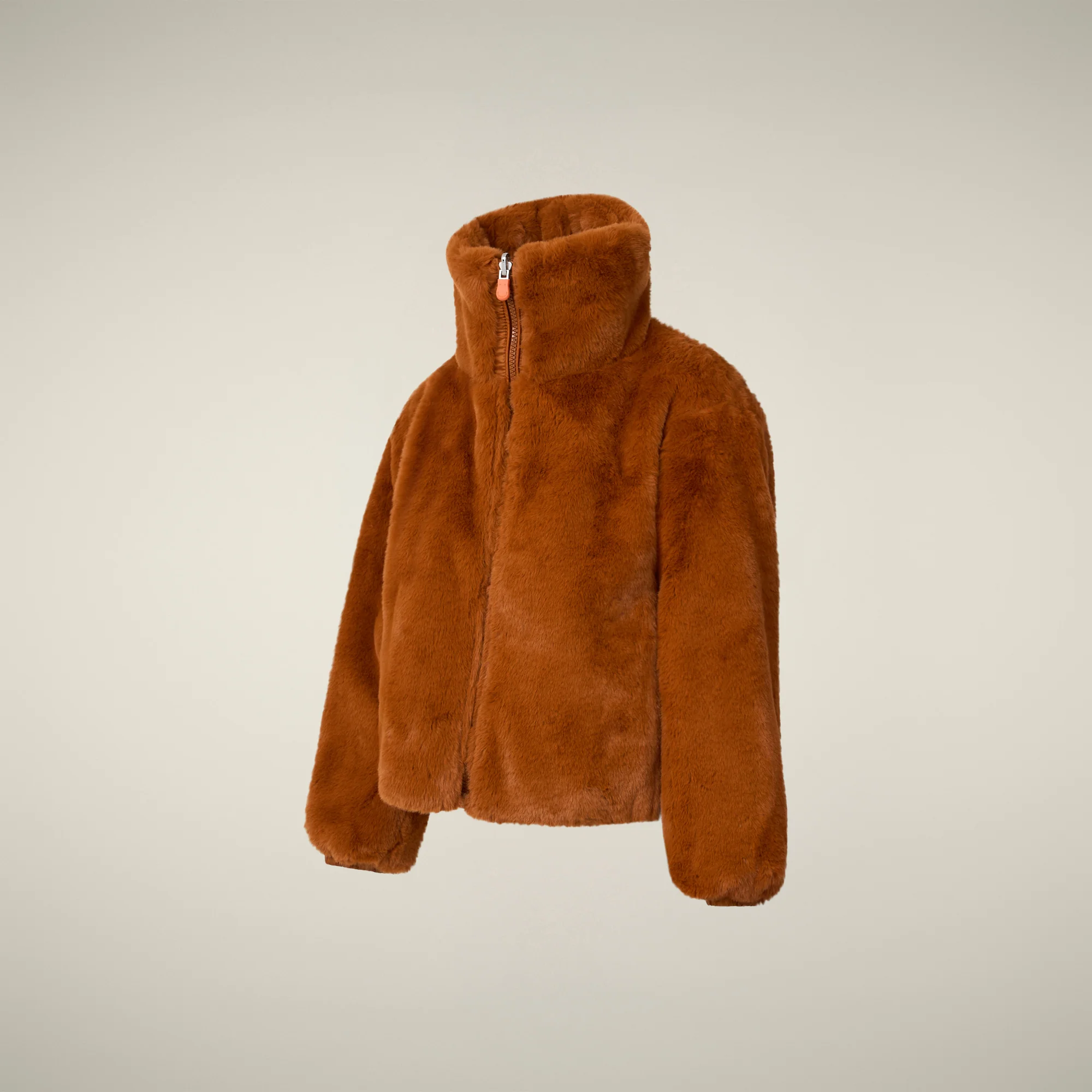 Girls' Reversible Faux Fur Jacket Ceri in Caramel Brown