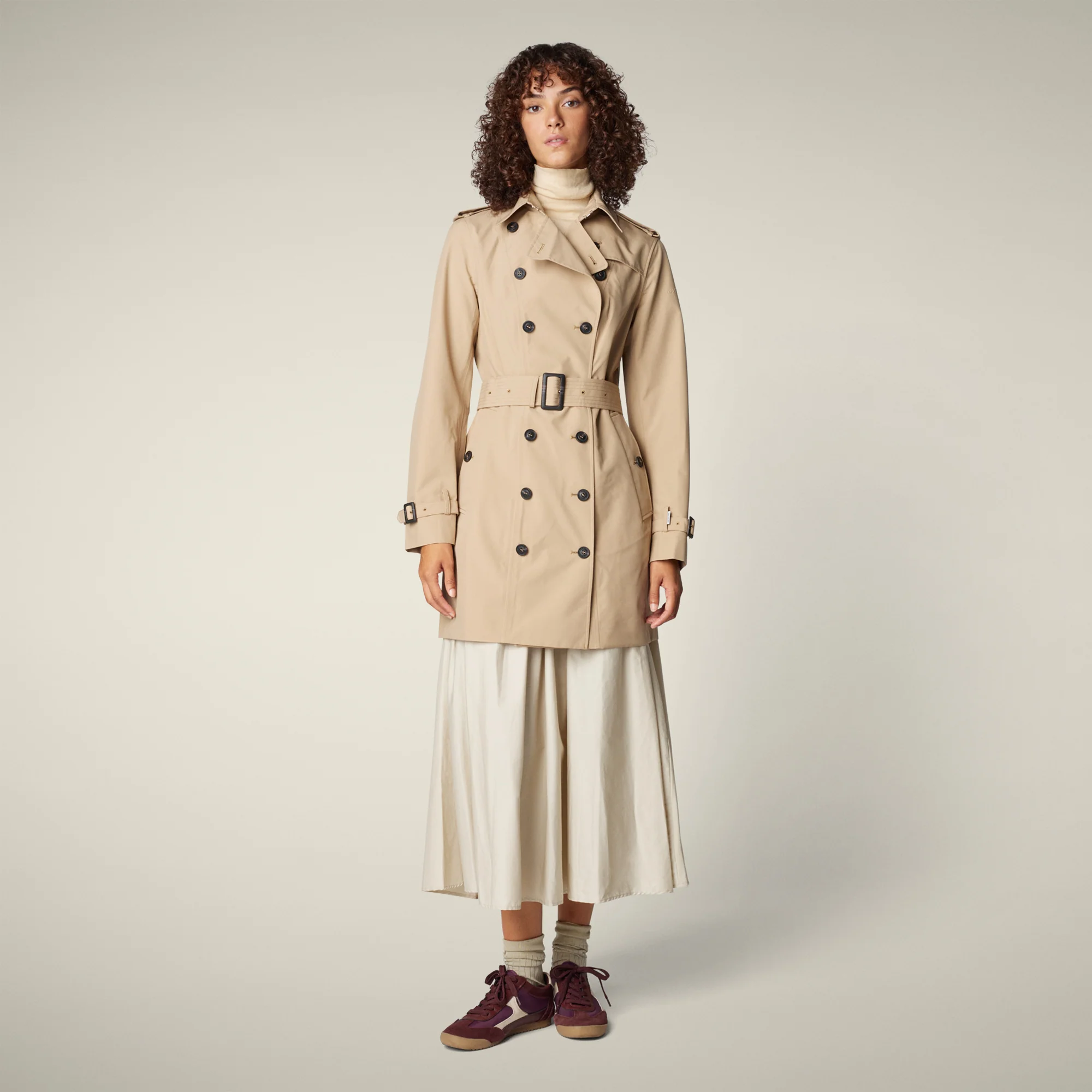 Women's Trench Coat Audrey in Stardust Beige