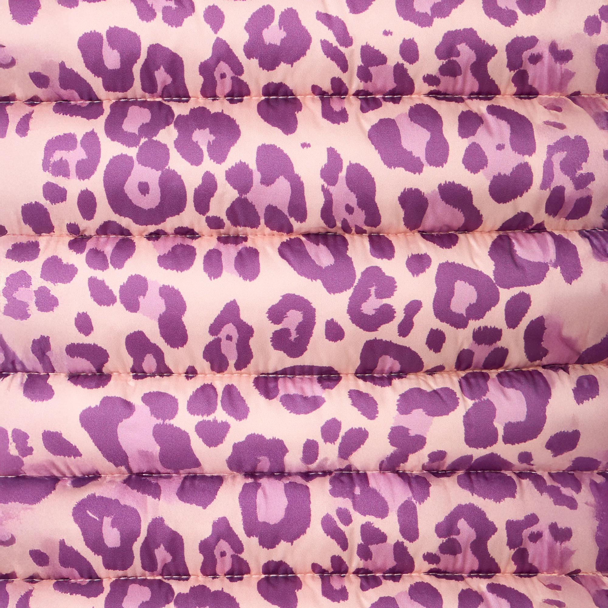 Girls' Puffer Jacket Aga WIth Pink Leopard Print