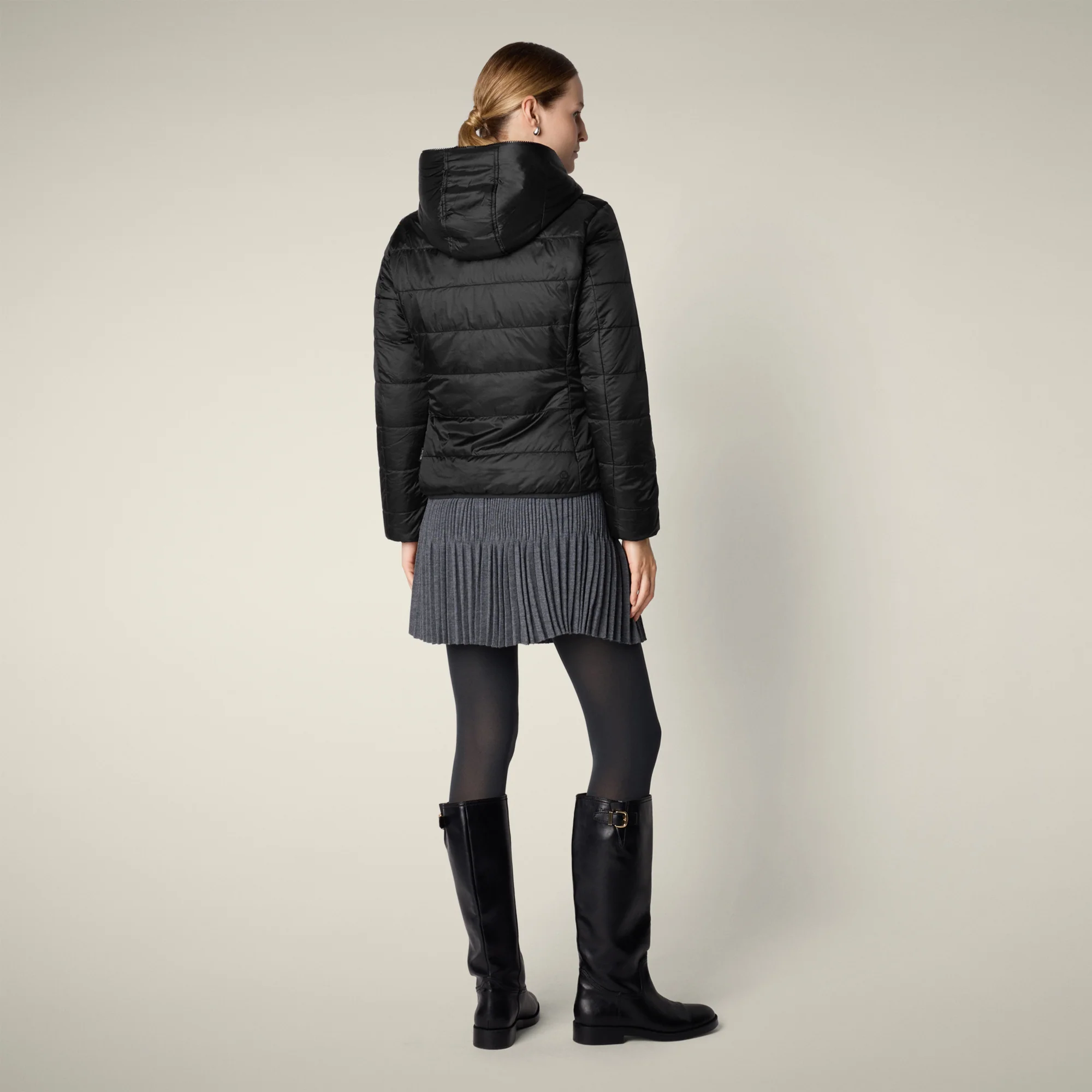 Women's Reversible Faux Fur Jacket este in black