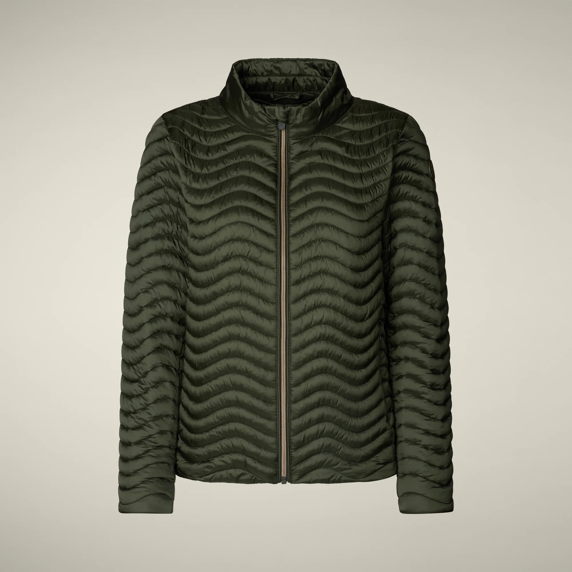 Women's Animal free puffer Jacket Pearl in Pine Green