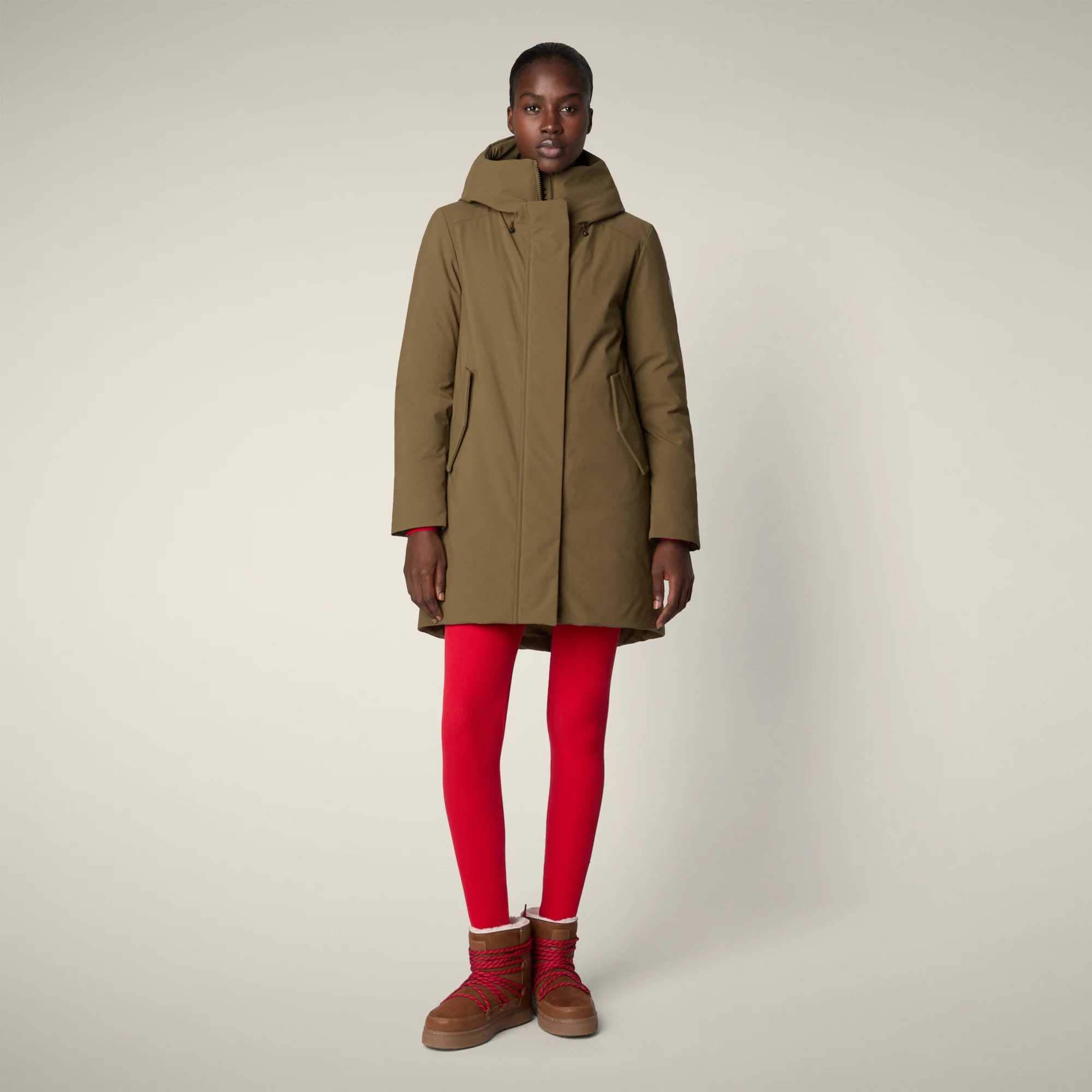 Women's parka nellie  in bark green