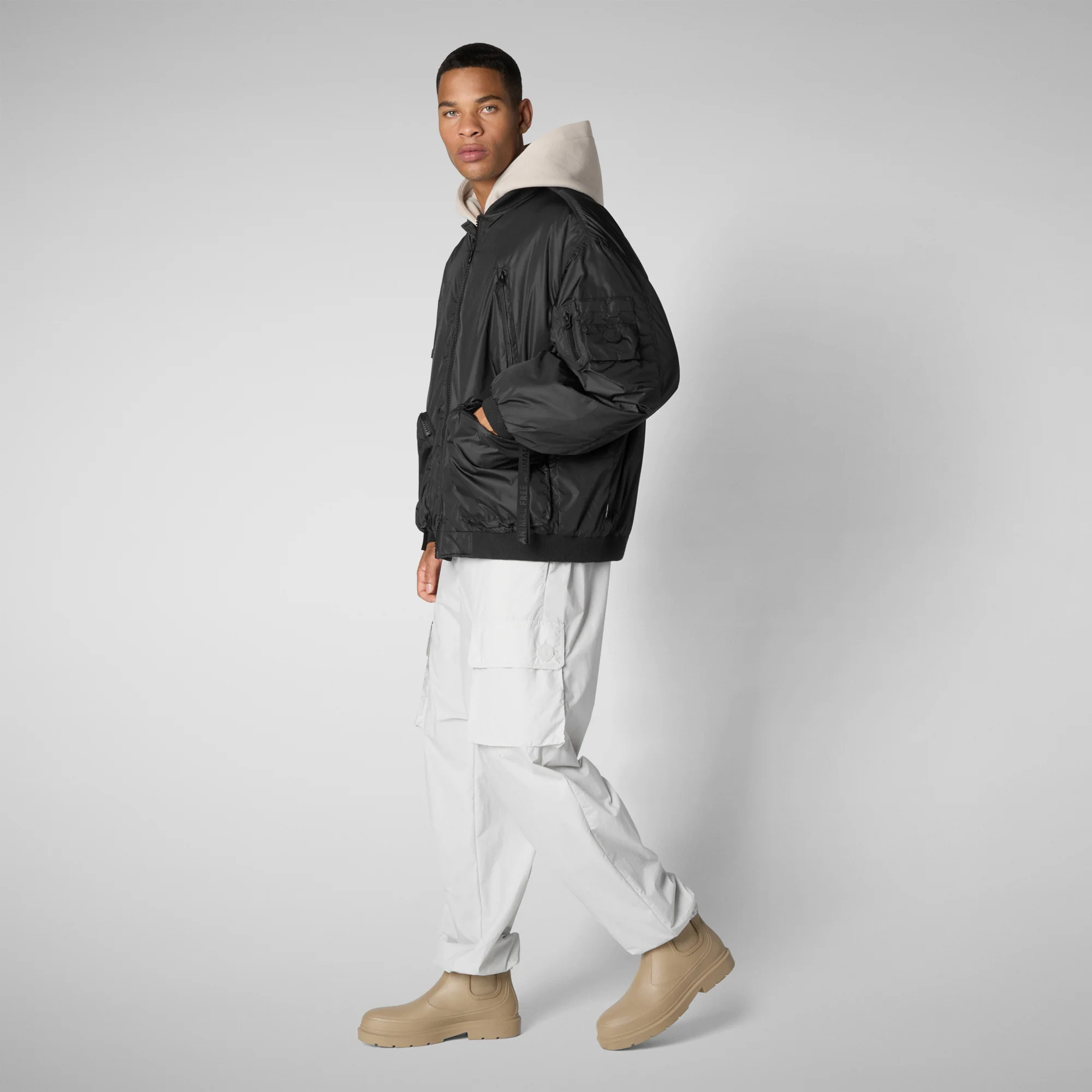 Unisex bomber jacket Usher in Black