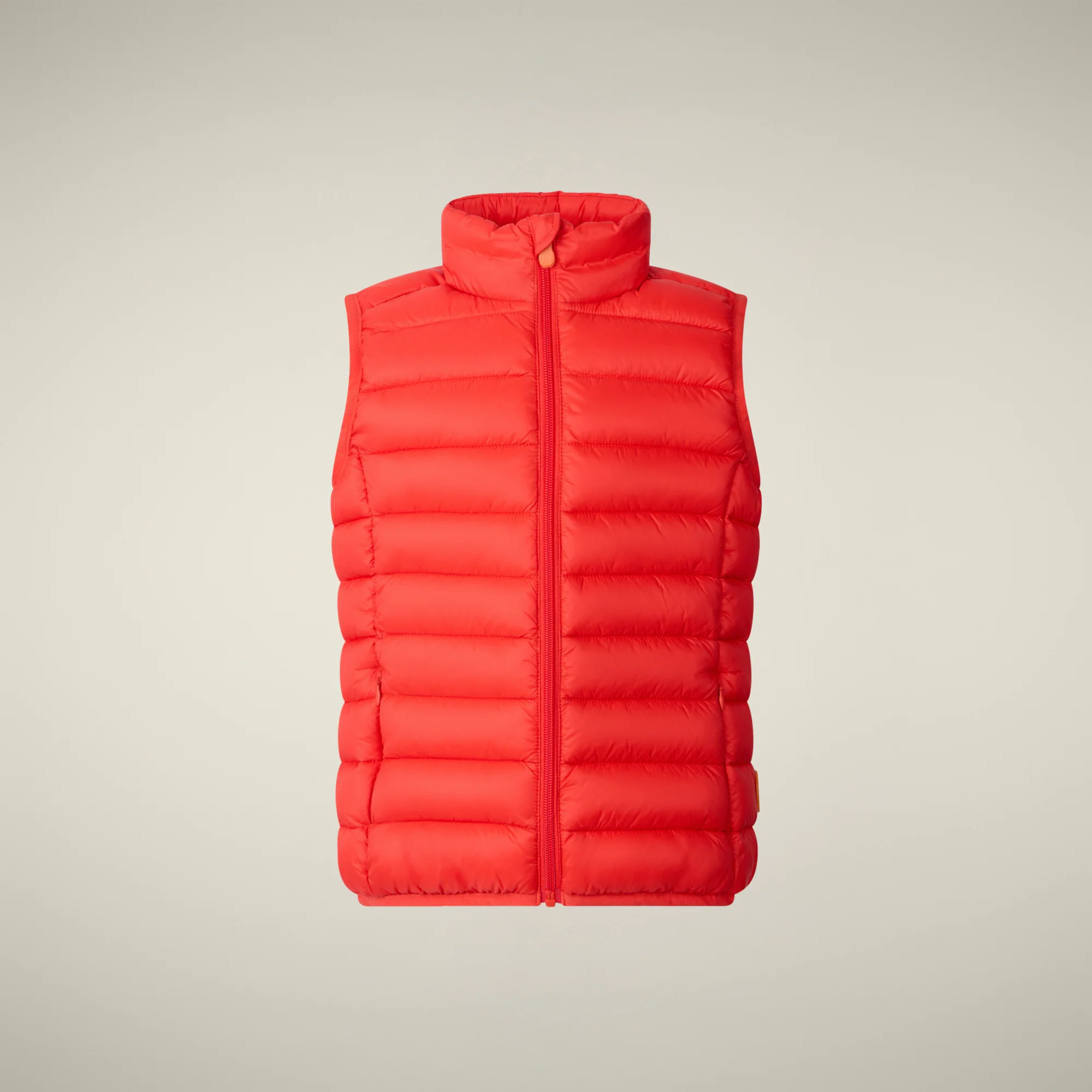 Unisex kids' Puffer vest Andy in fiery red