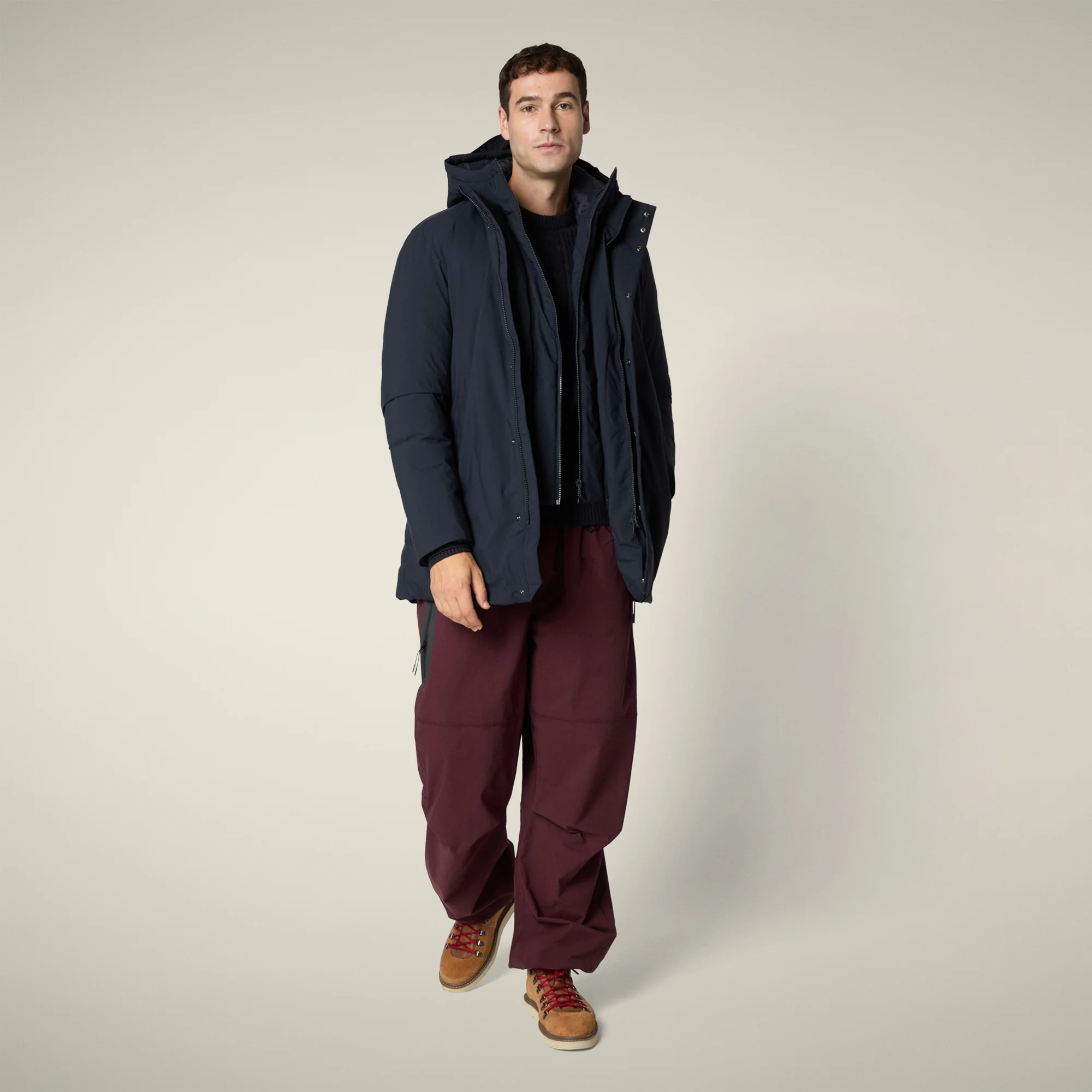 Men's Coat Sesle in Blue Black