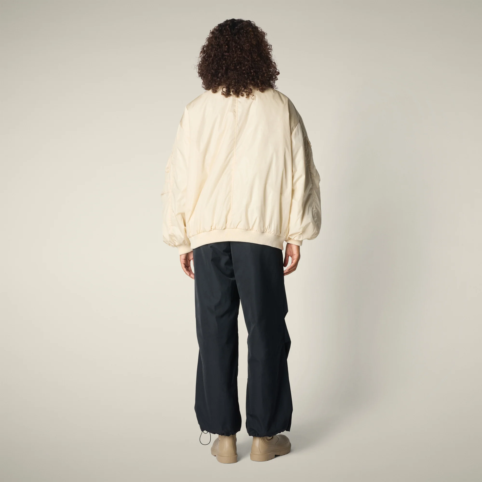 Unisex bomber jacket Usher in marzipan cream