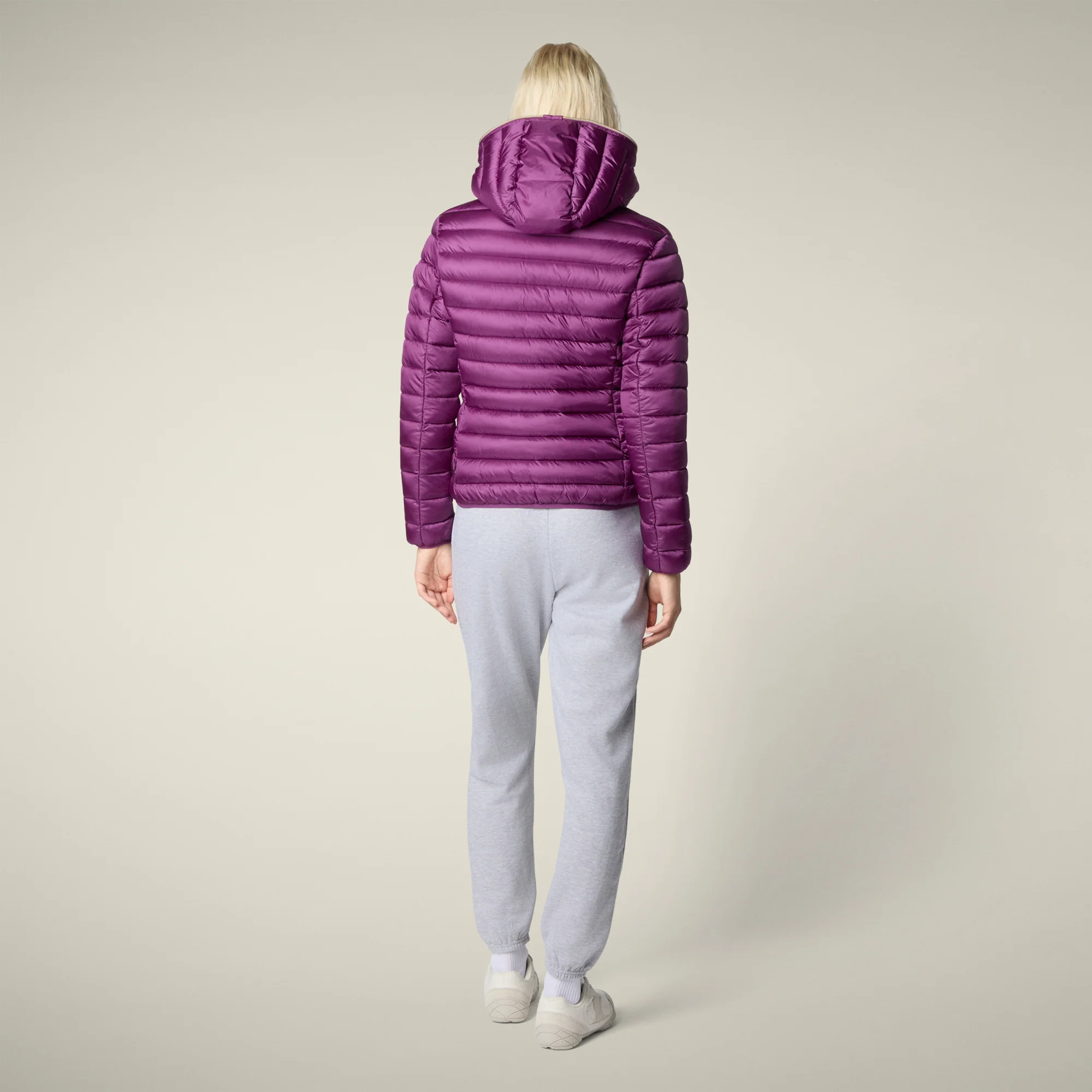 Women's Animal free puffer Jacket Alexis in Cyclamen Violet