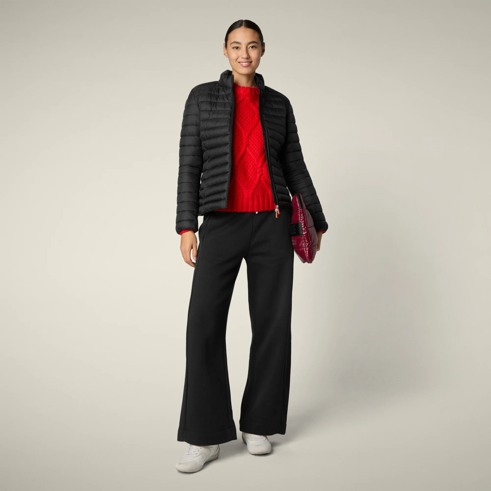 Women's Animal free puffer Jacket Carly in Black