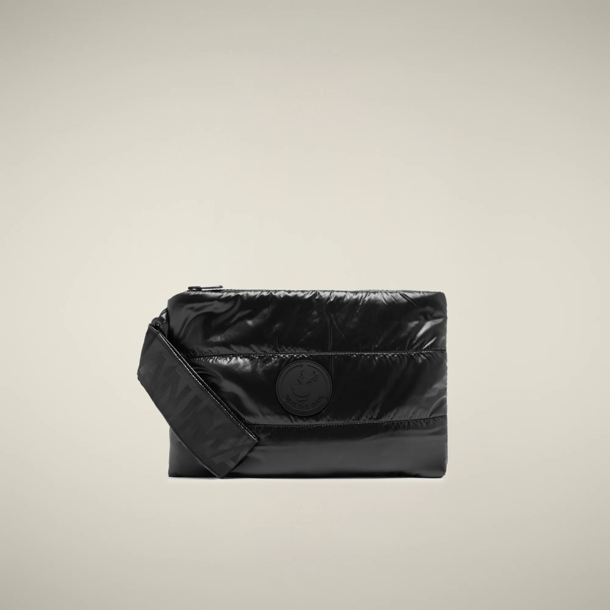 Unisex quilted pouch Cocos in black
