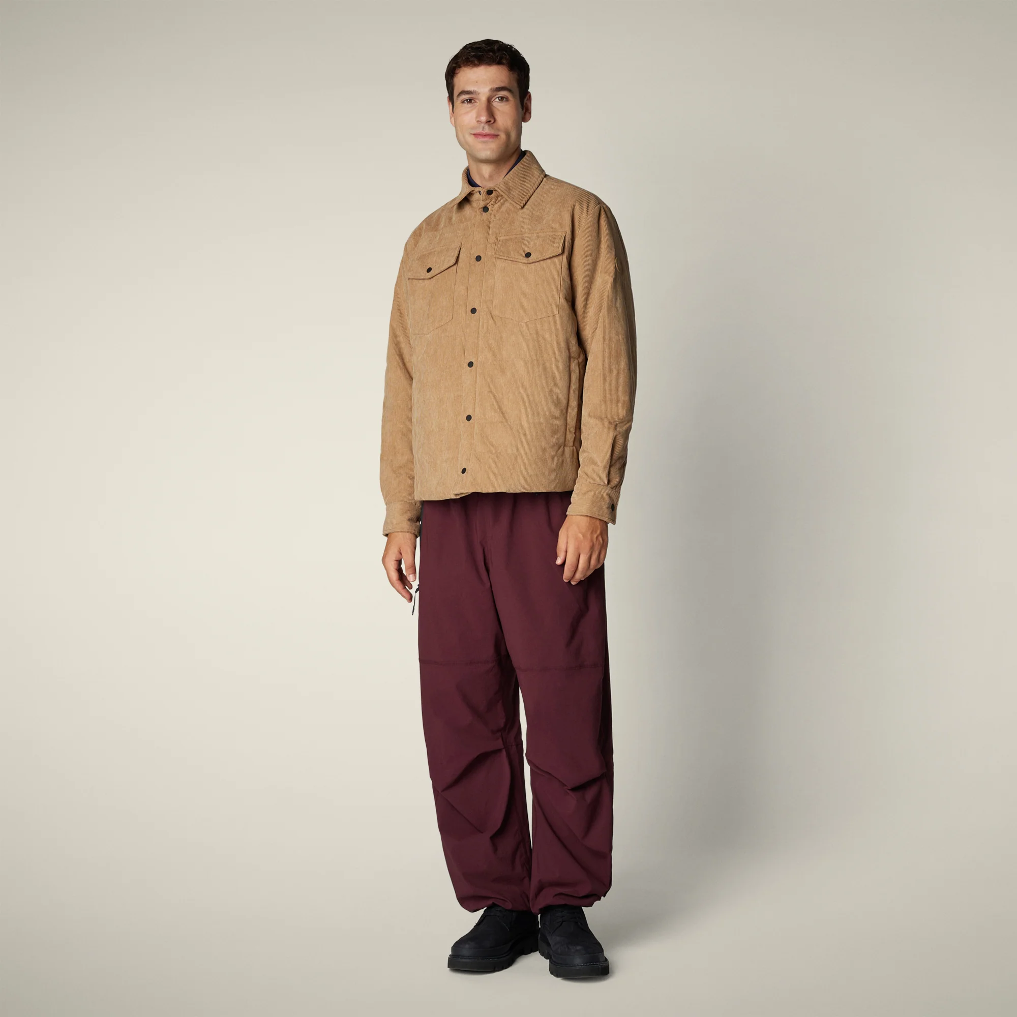 Men's animla free puffer jacket magnus in biscuit beige