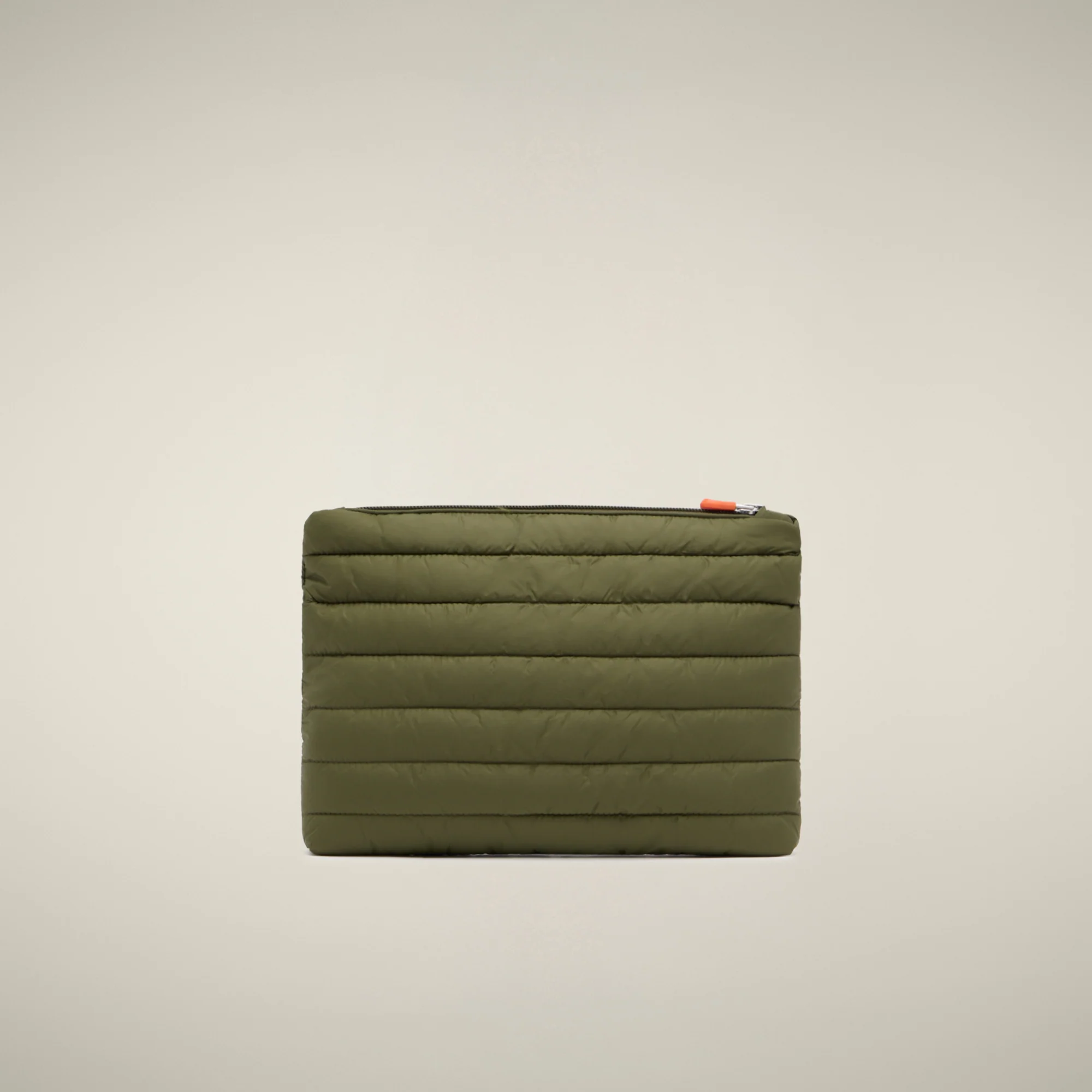 Unisex quilted pouch big shaula in dusty olive