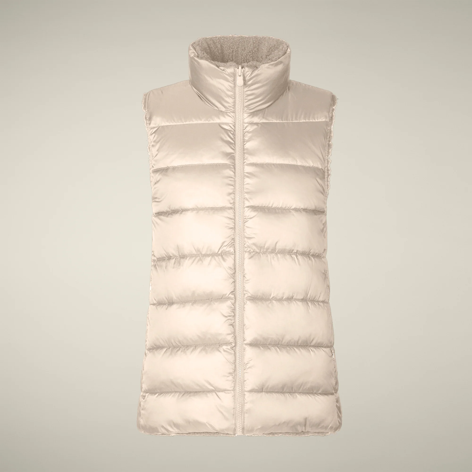 Women's Reversible Faux Fur Vest Calis in shore beige