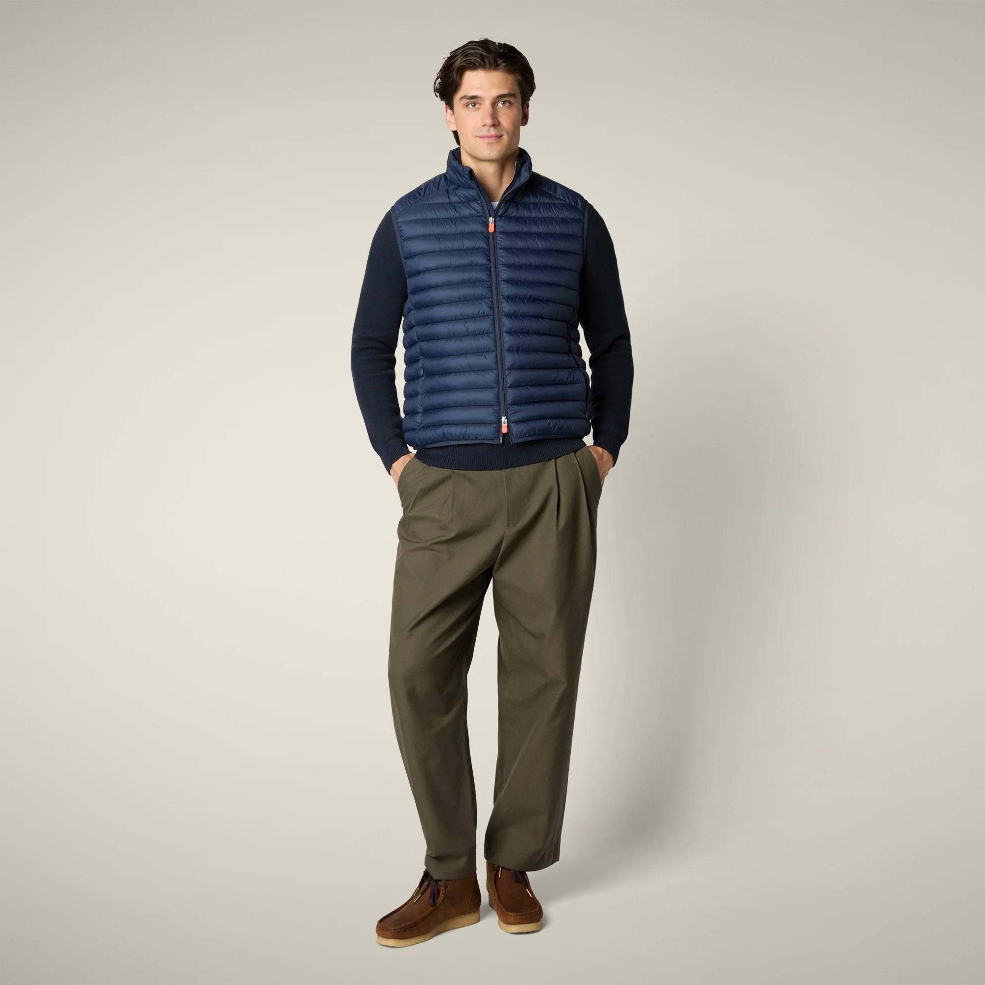 Men's Puffer Vest Adam in Navy Blue