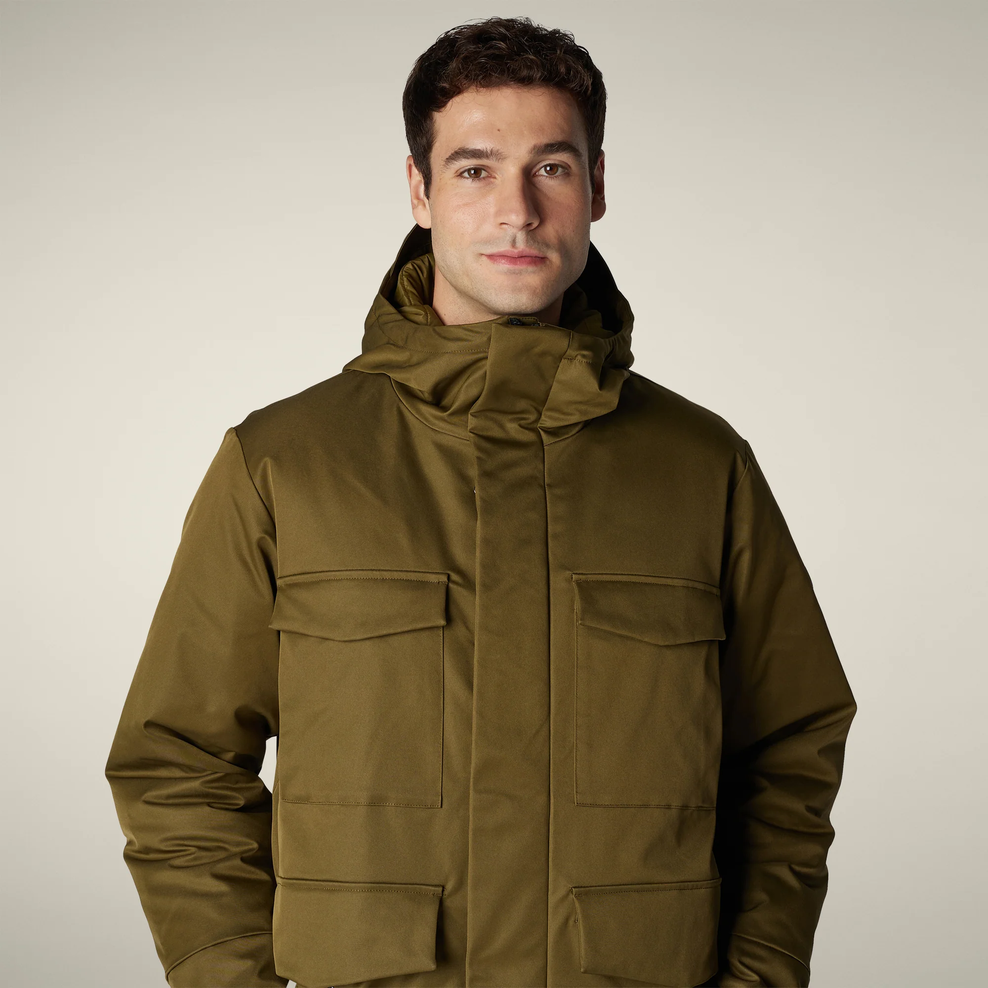Men's Parka Nicolas in Bark Green