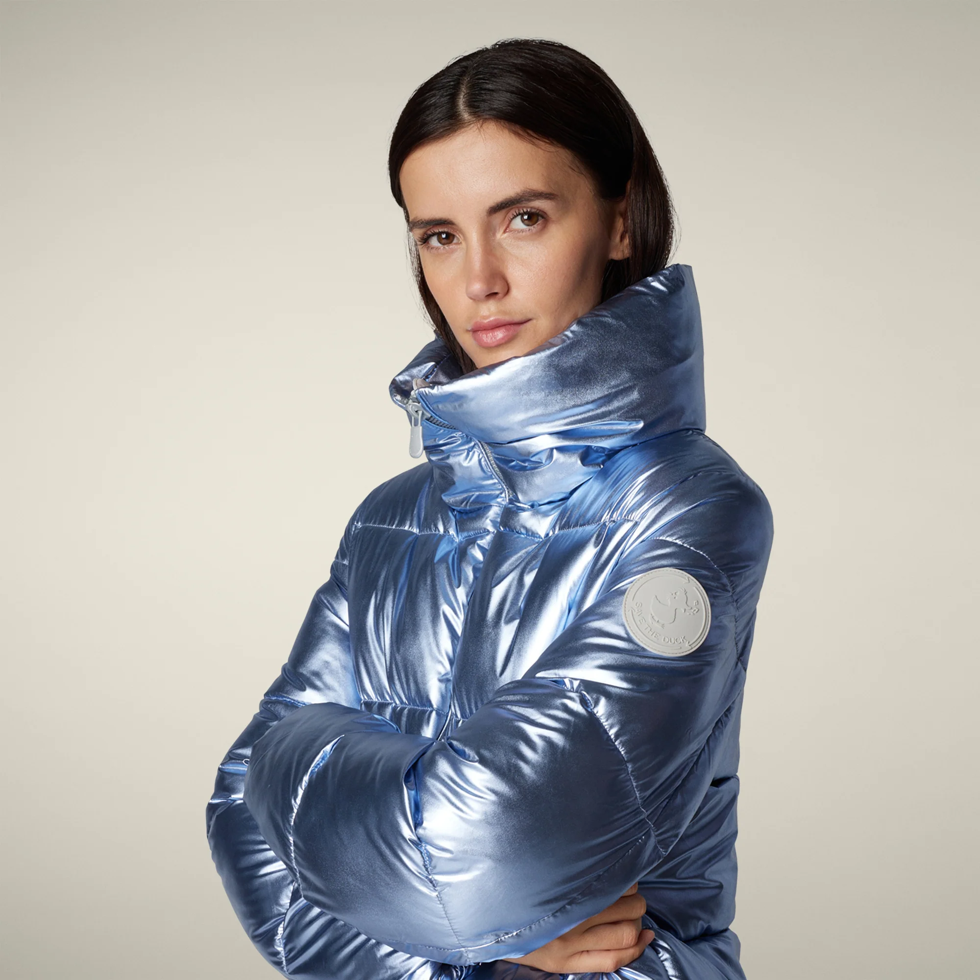 Women's animal free puffer jacket gerda  in ice blue