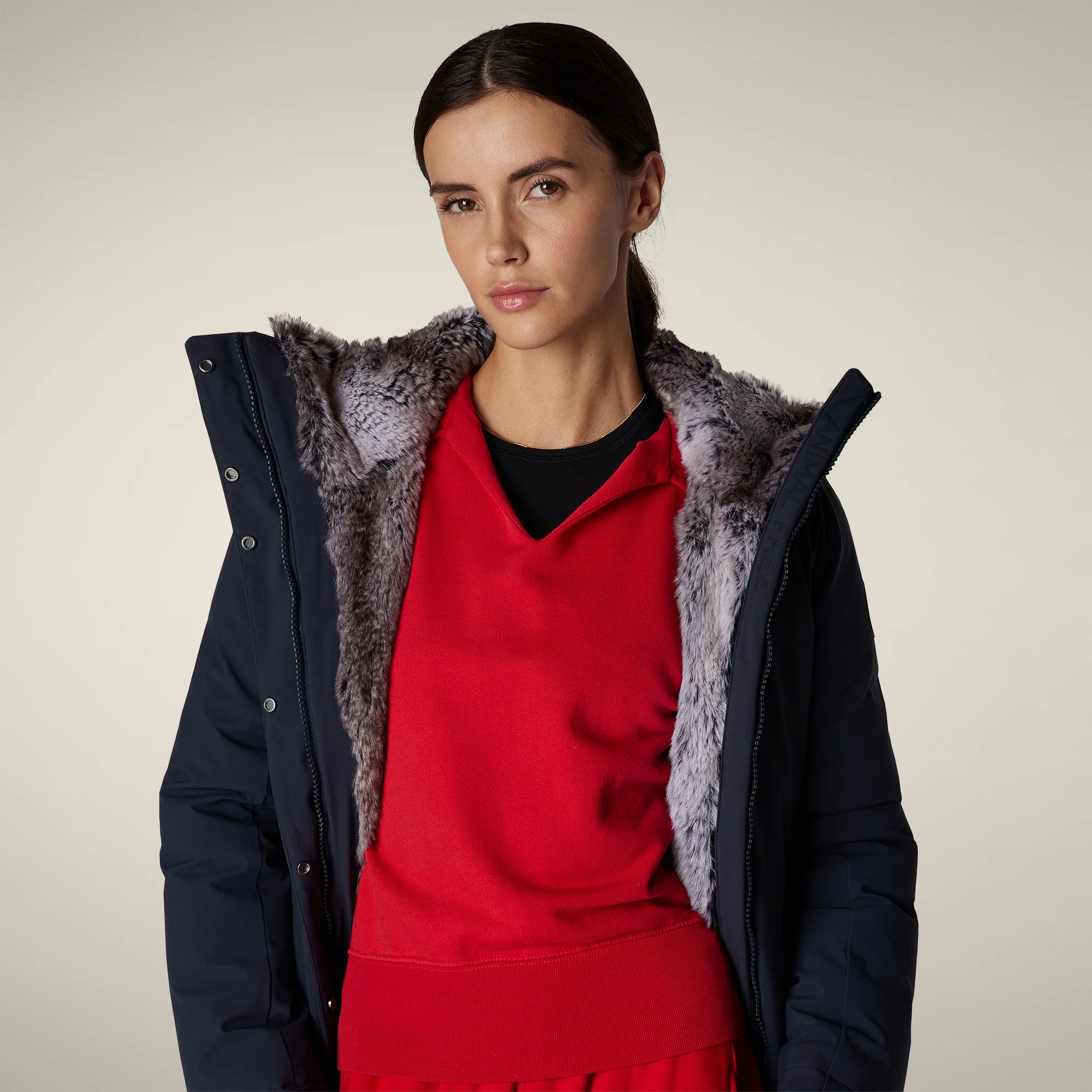 Women's Parka Samantah in Blue Black