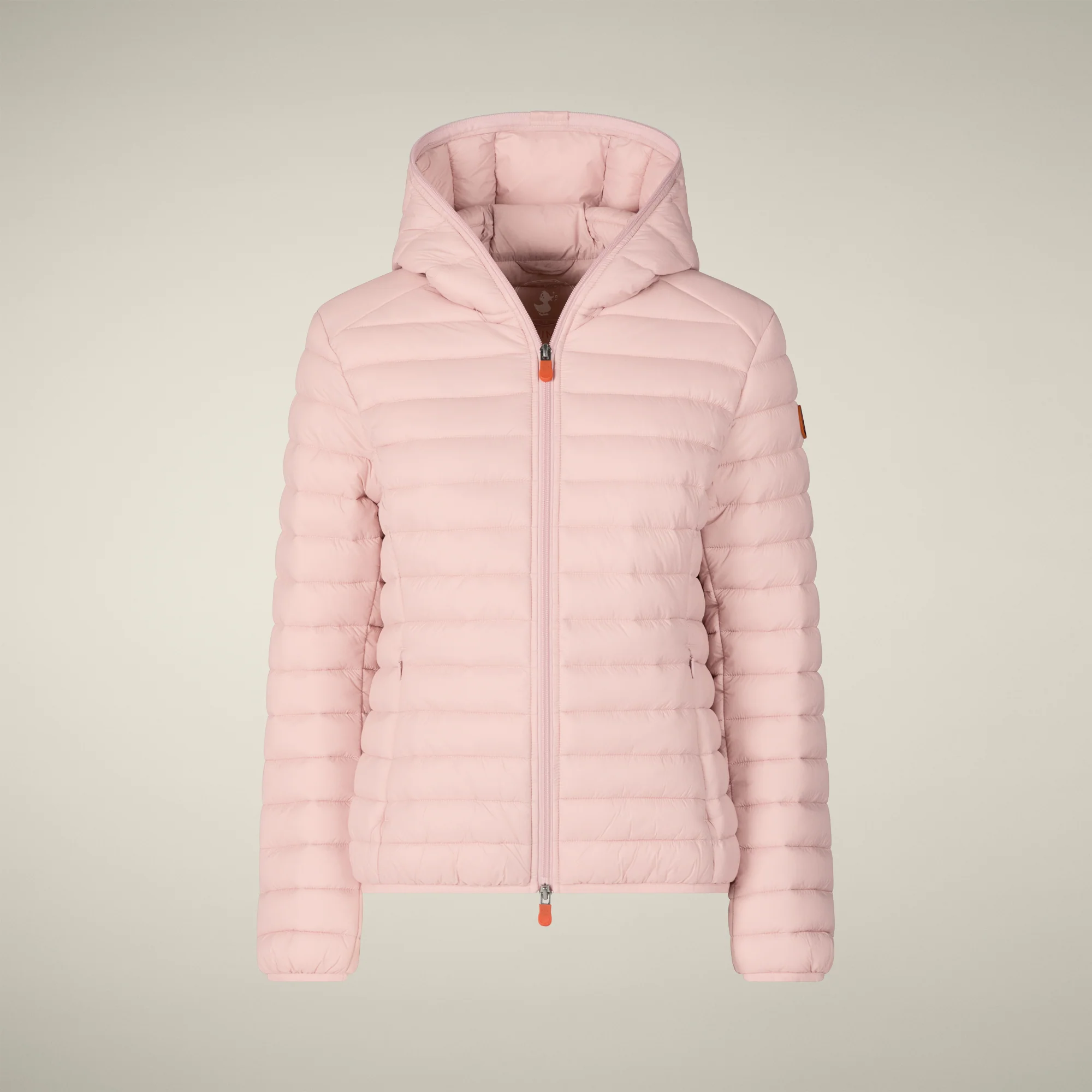 Women's animal free puffer jacket Daisy in blush pink