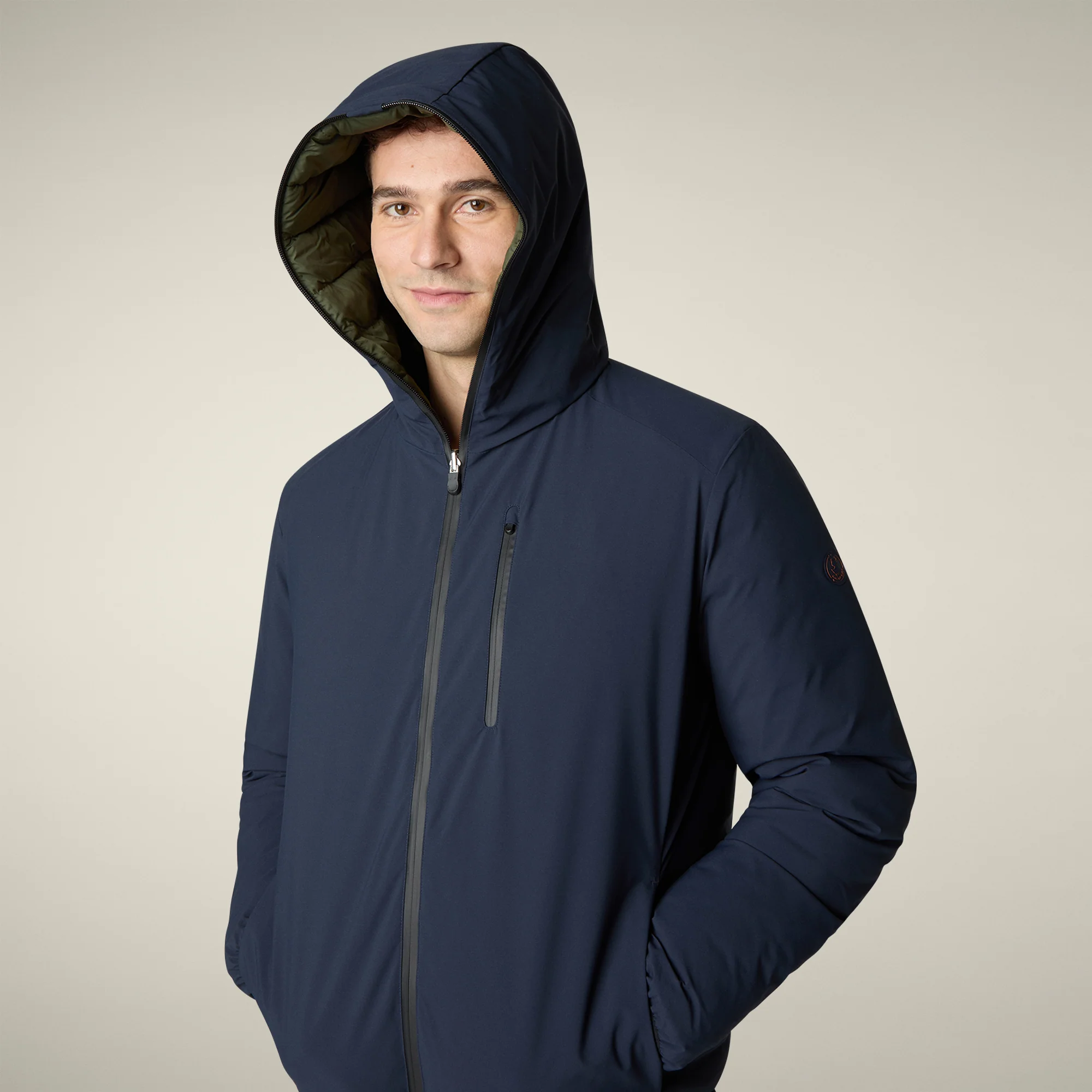 Men's Reversible Jacket Ezra in Navy Blue