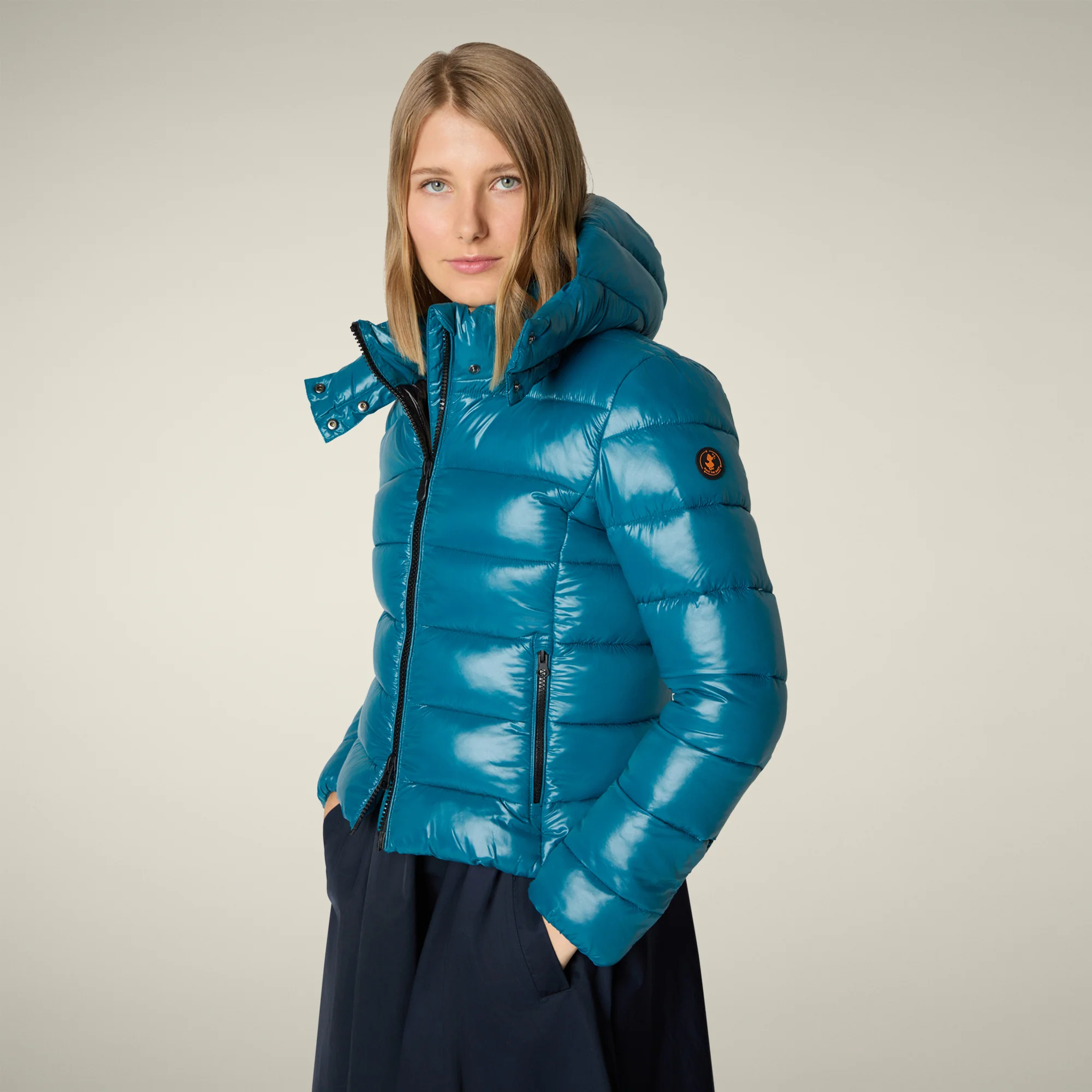 Women's Animal free puffer Jacket Cosmary in horizon blue