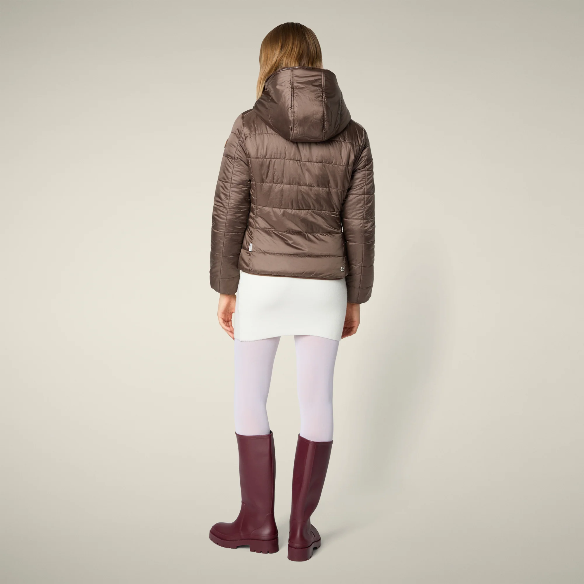 Women's Reversible Faux Fur Jacket Laila in Teddy Brown