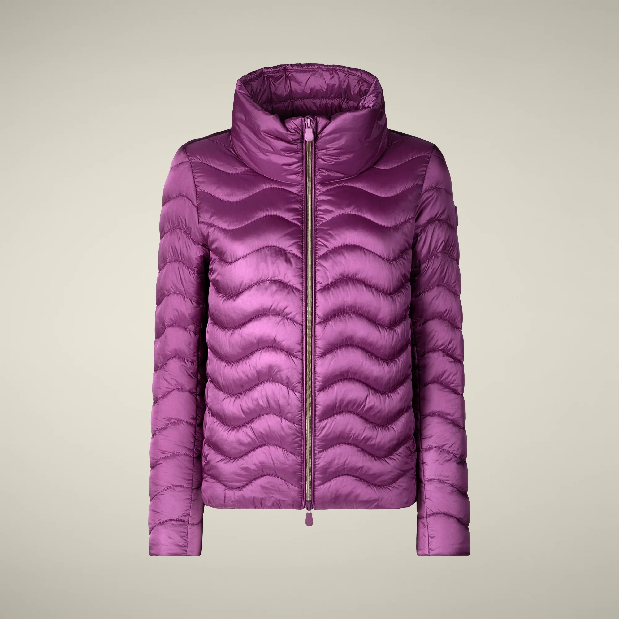 Women's Animal free puffer Jacket Peridot in Cyclamen Violet