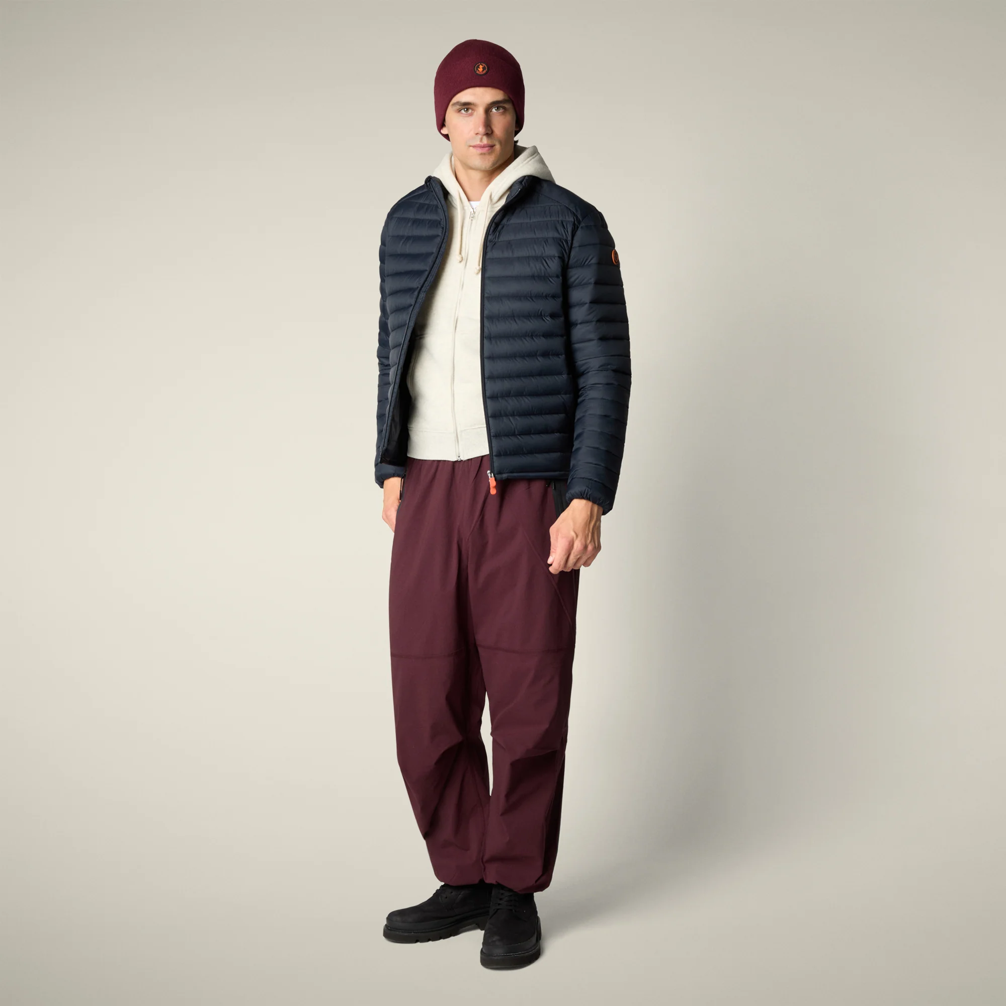 Men's Animal free puffer Jacket Alexander in Blue Black