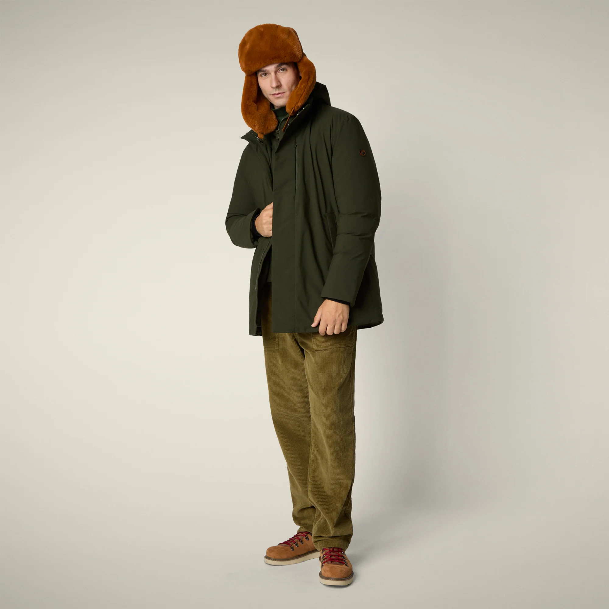 Men's Coat Sesle in Land Green