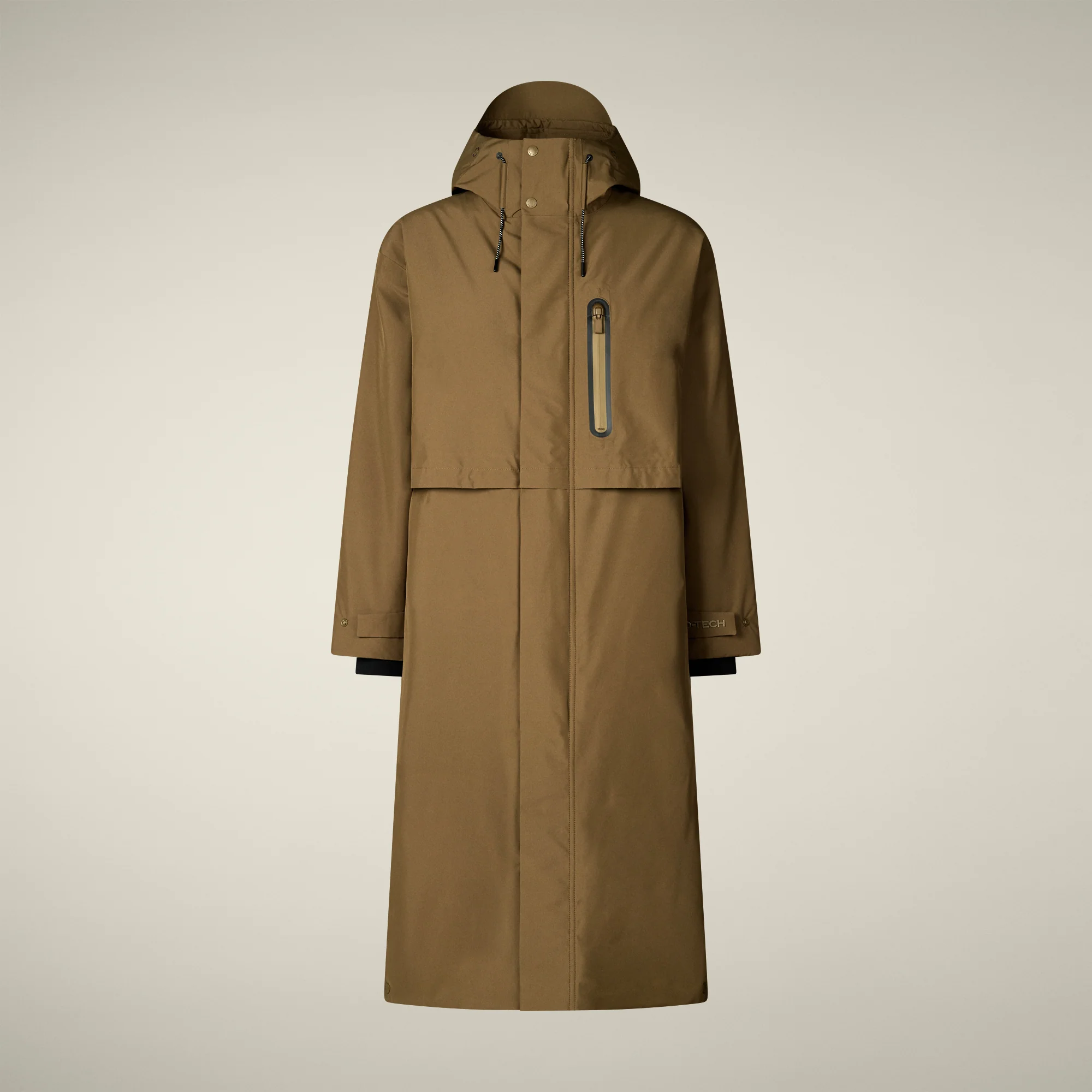 Women's Hooded Raincoat Pauline in bark green