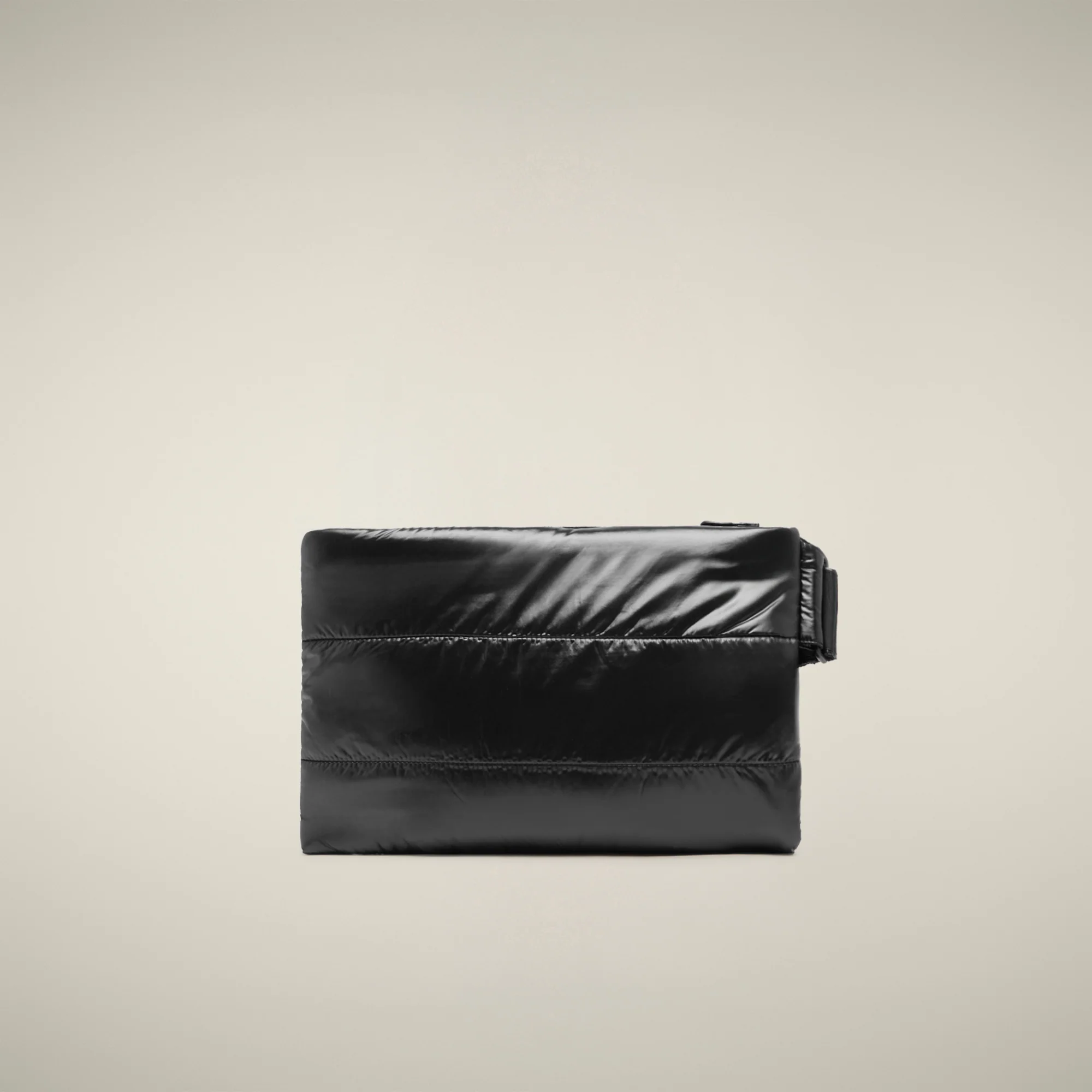 Unisex quilted pouch Cocos in black