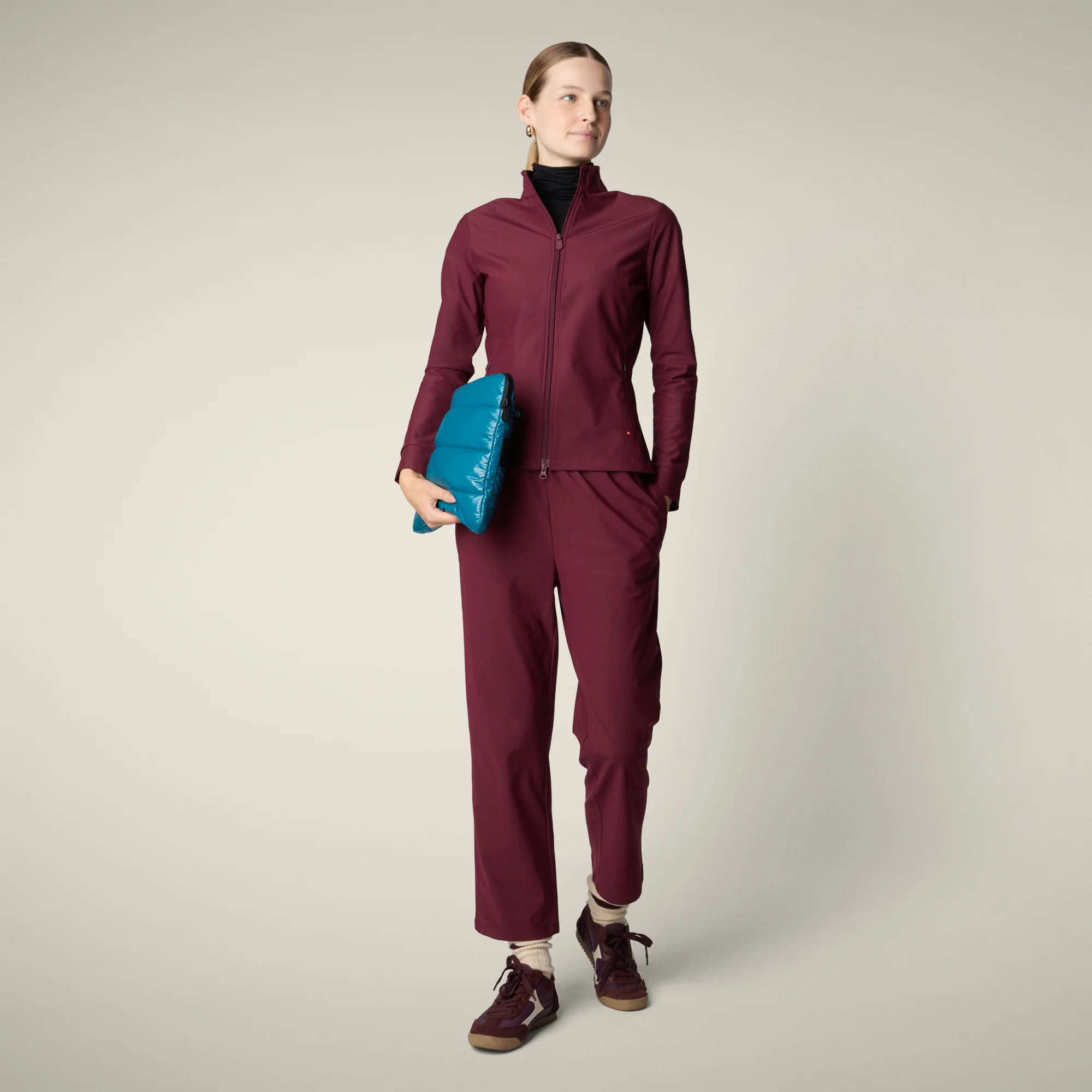 Women's Trousers Milan in Wine Red