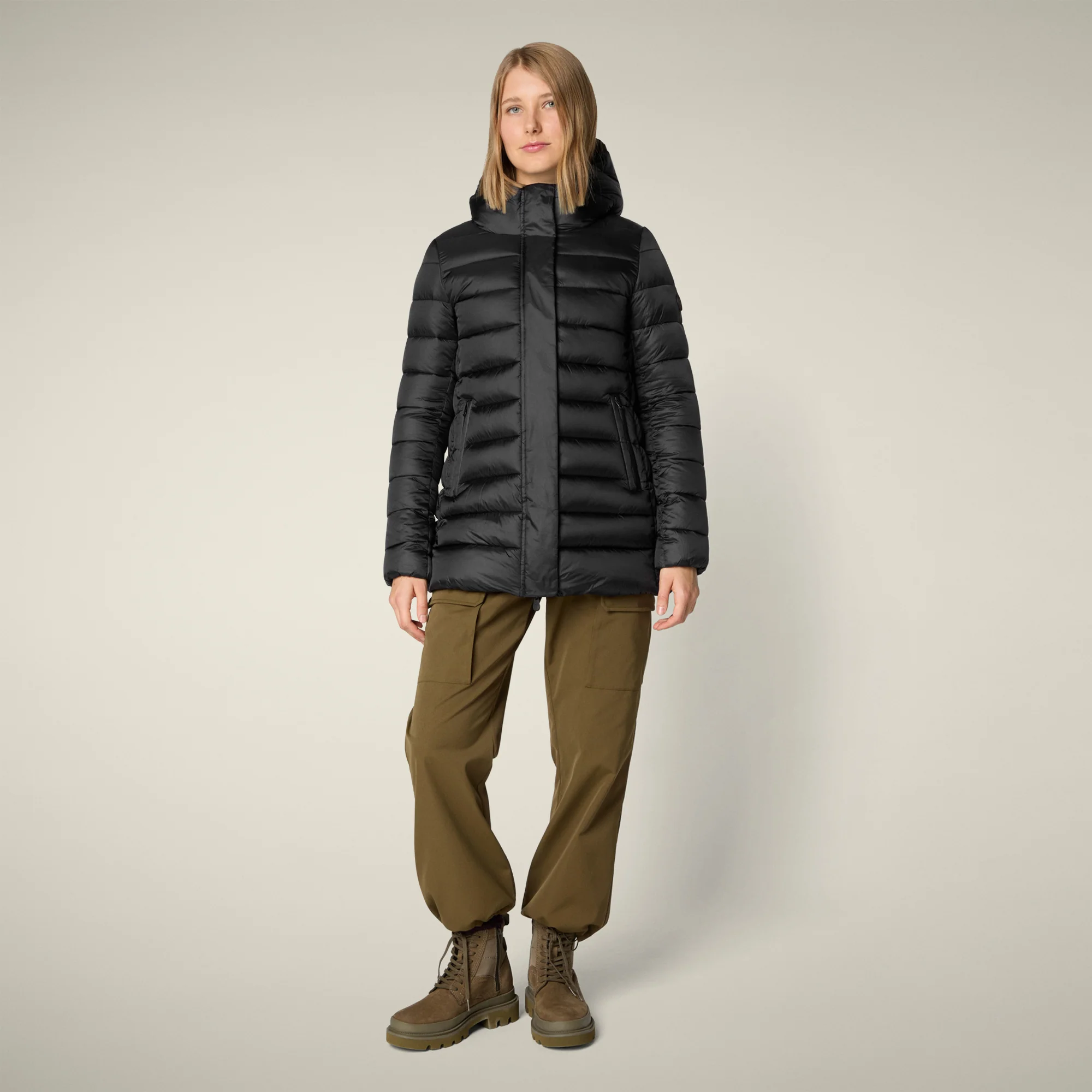 Women's Animal free puffer Coat Drimia in black