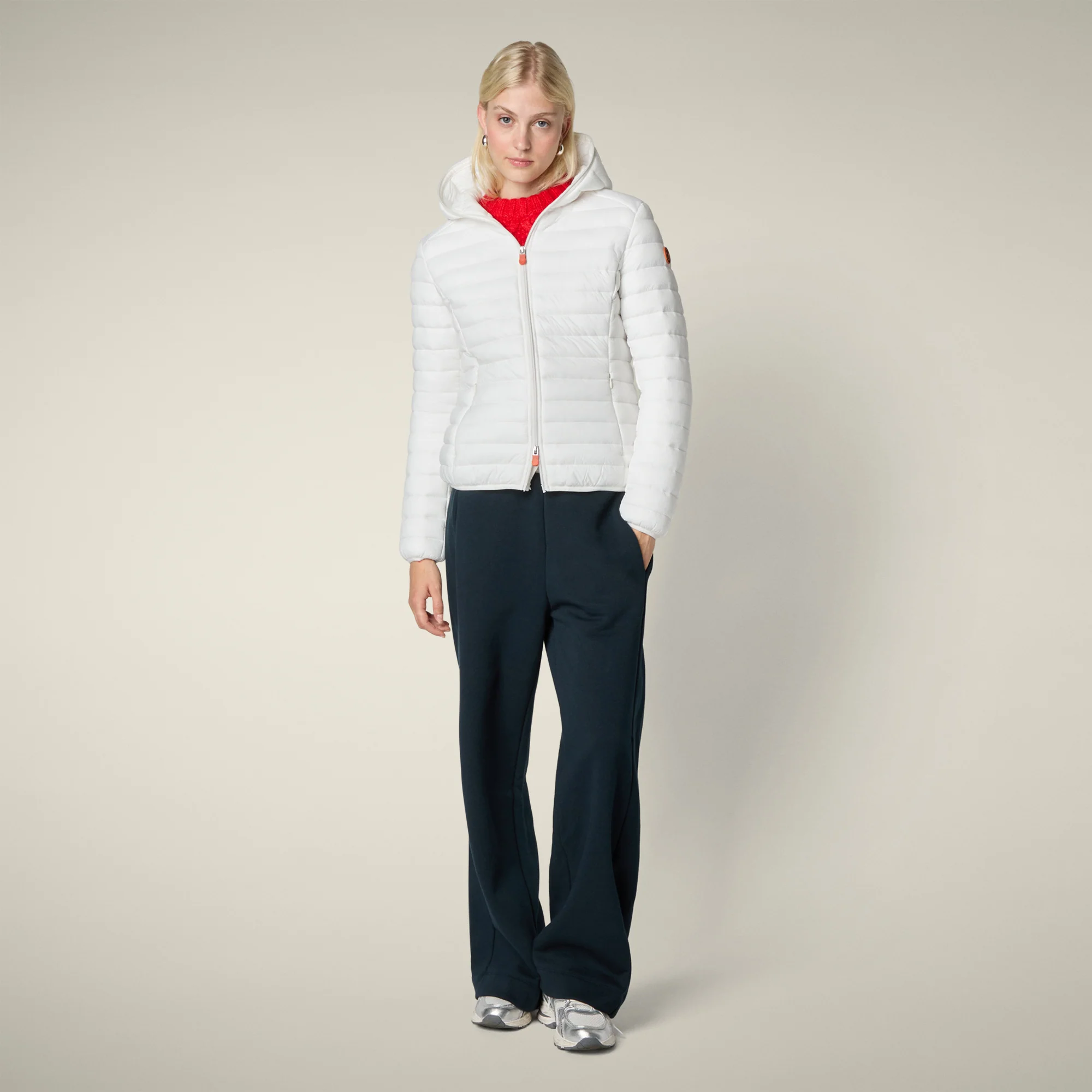 Women's Animal free puffer Jacket Daisy in Off White